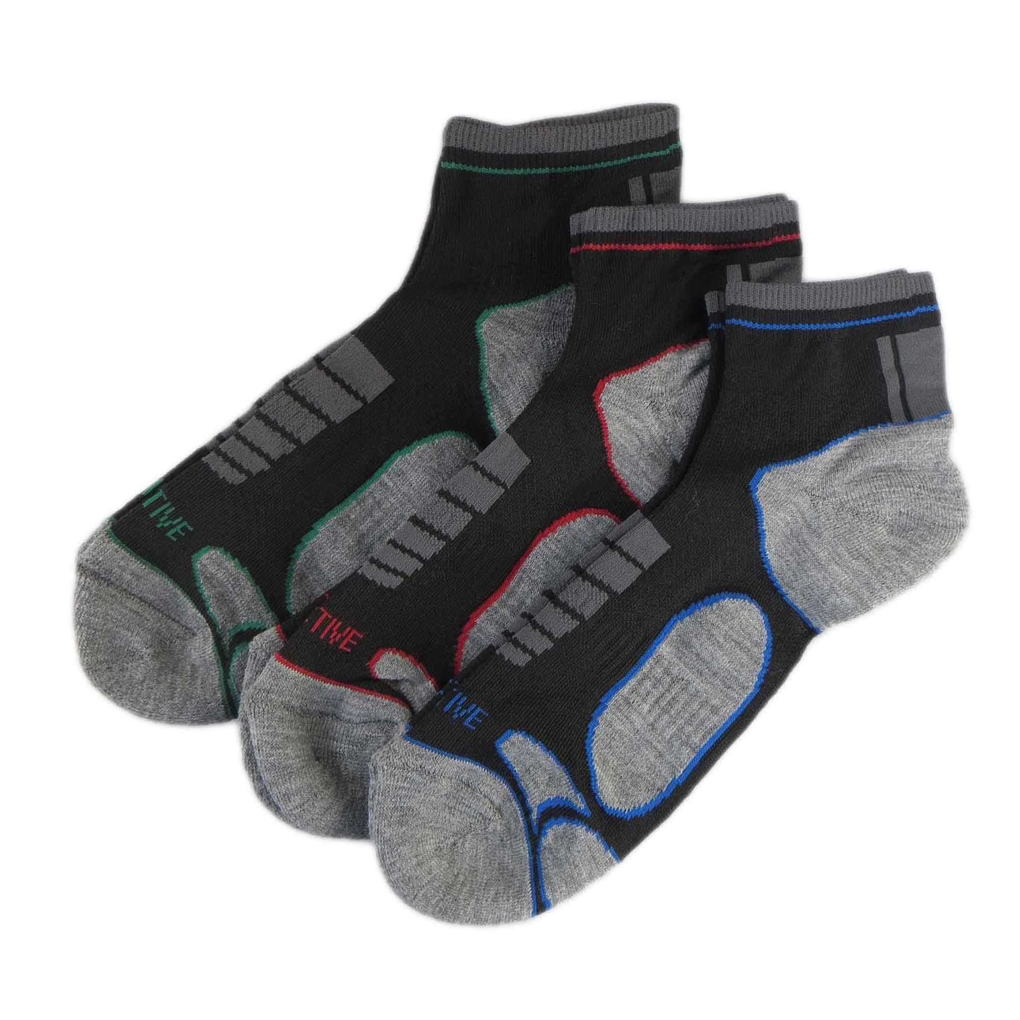 Sock Stack Men's Athletic Low-Cut Running Socks 6 Pairs Moisture-Wicking Arch Support - REGN