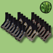 Sock Stack Mens Bamboo Work Socks 12 Pairs Heavy Duty Moisture Wicking Cushioned - REGN