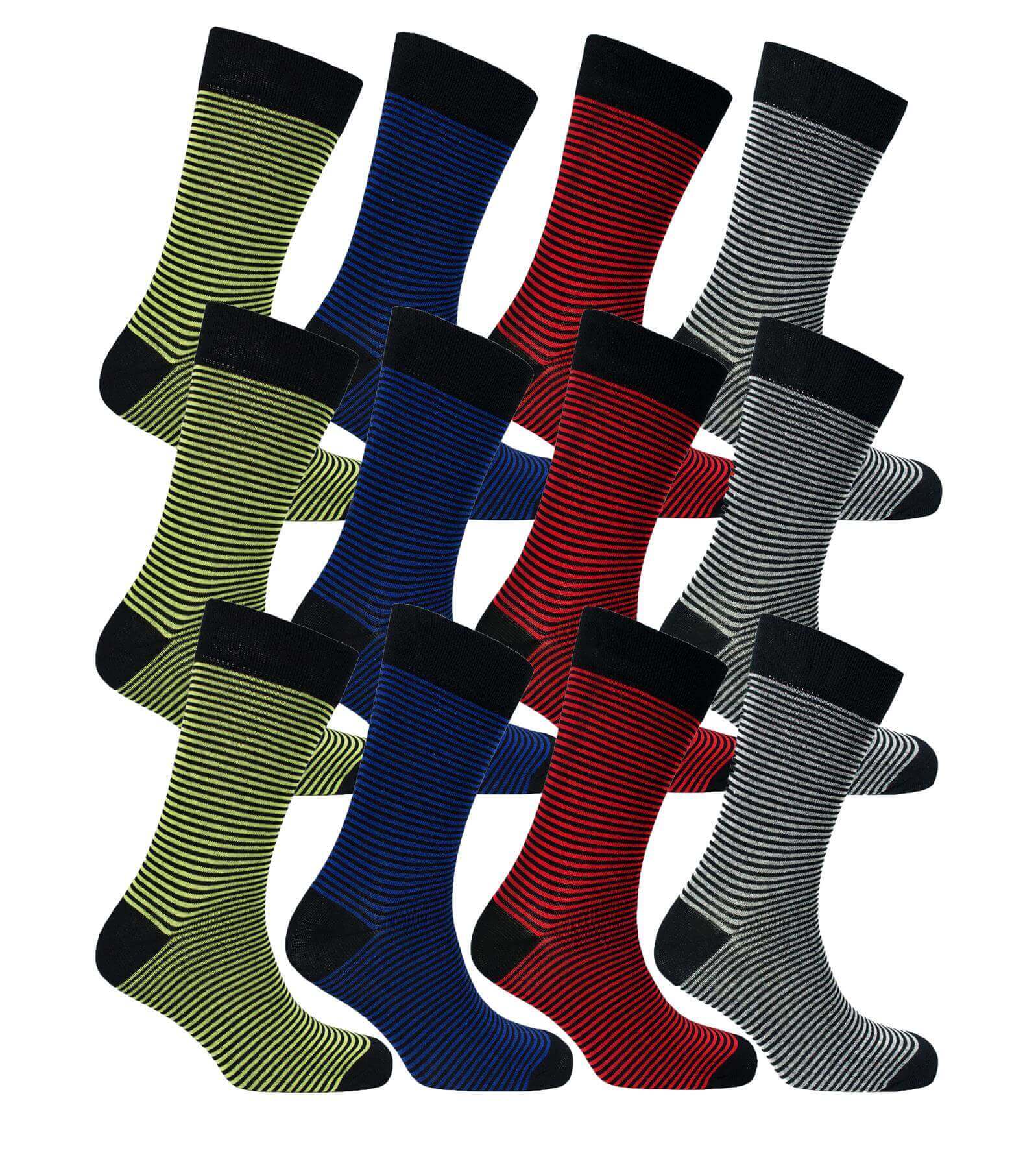 Sock Stack Men's Colourful Heel Toe Black Argyle Diamond Socks Cotton Rich Comfort Fit - REGN