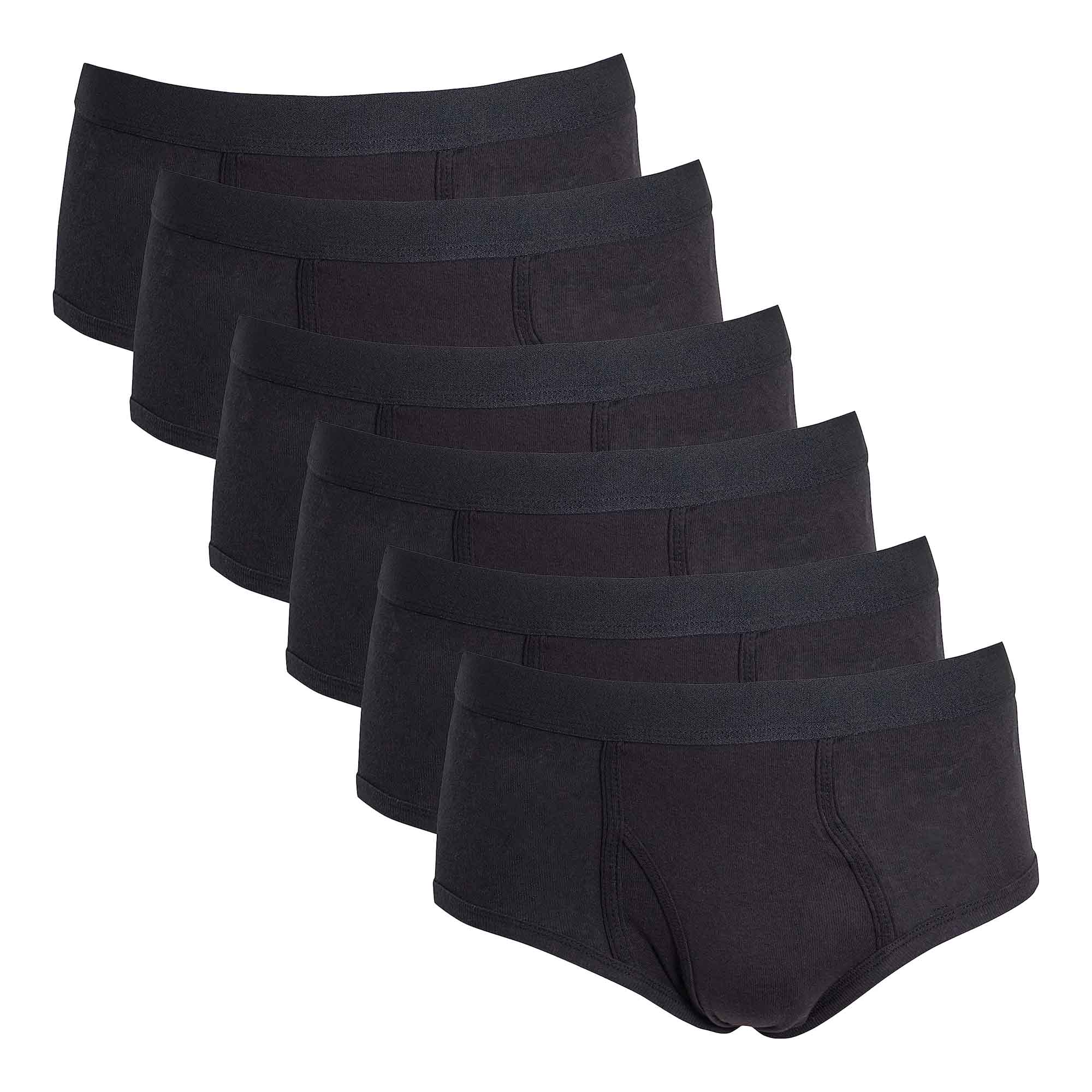 Sock Stack Mens Cotton Briefs MB0506 Pack Of 6 Soft Waistband Breathable Durable Everyday - REGN