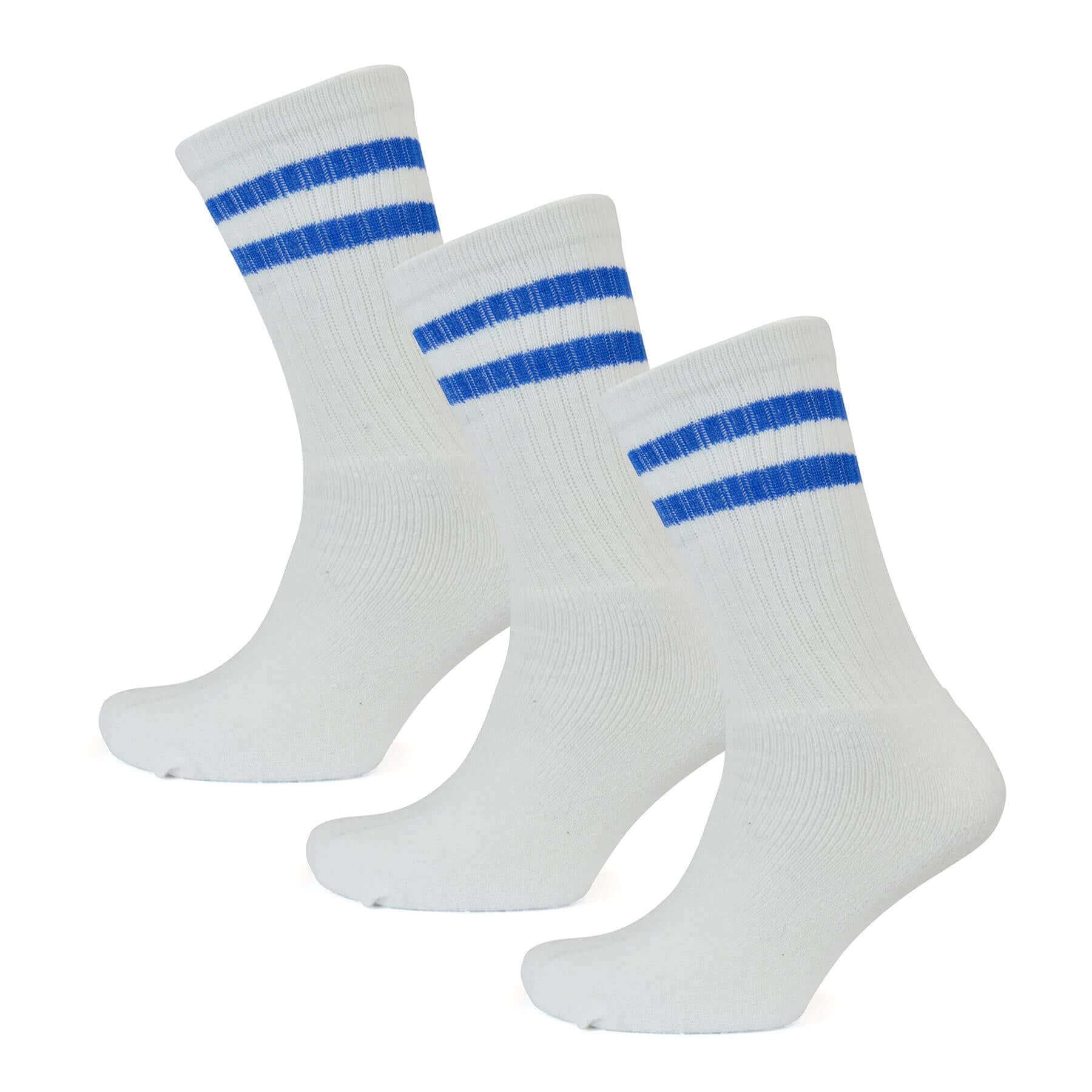 Sock Stack Mens Cotton Rich Striped Sport Socks UK 6-11 Moisture Wicking Reinforced - REGN