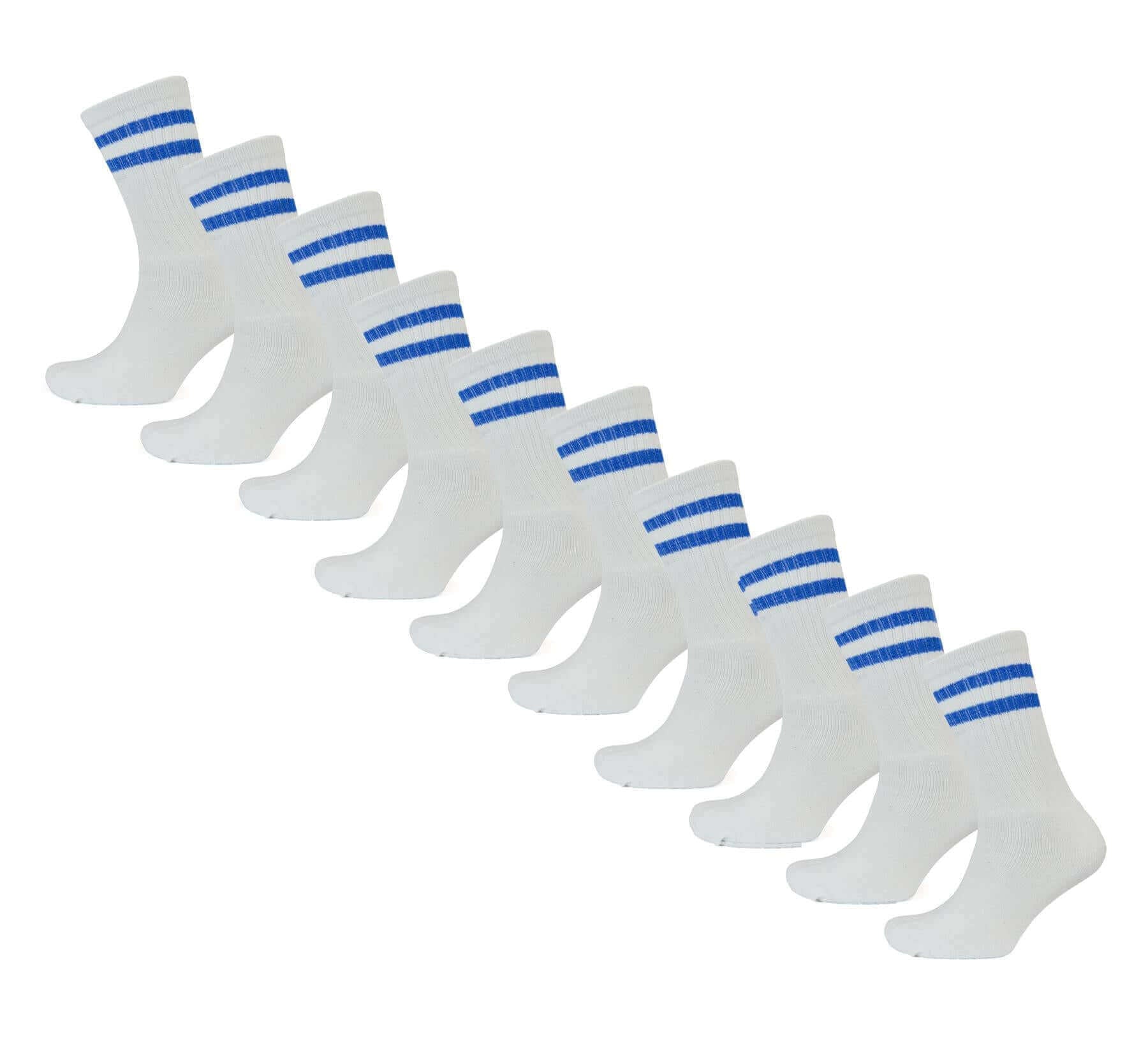 Sock Stack Mens Cotton Rich Striped Sport Socks UK 6-11 Moisture Wicking Reinforced - REGN