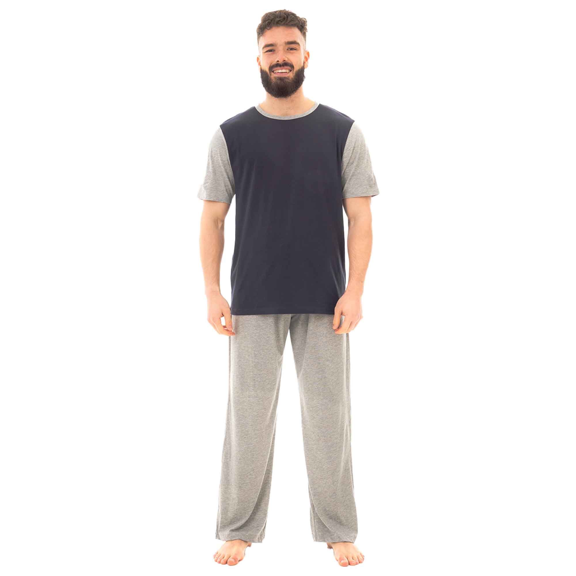 Sock Stack Men's Cotton T Shirt and Long Pants Loungewear Set Lightweight Breathable - REGN