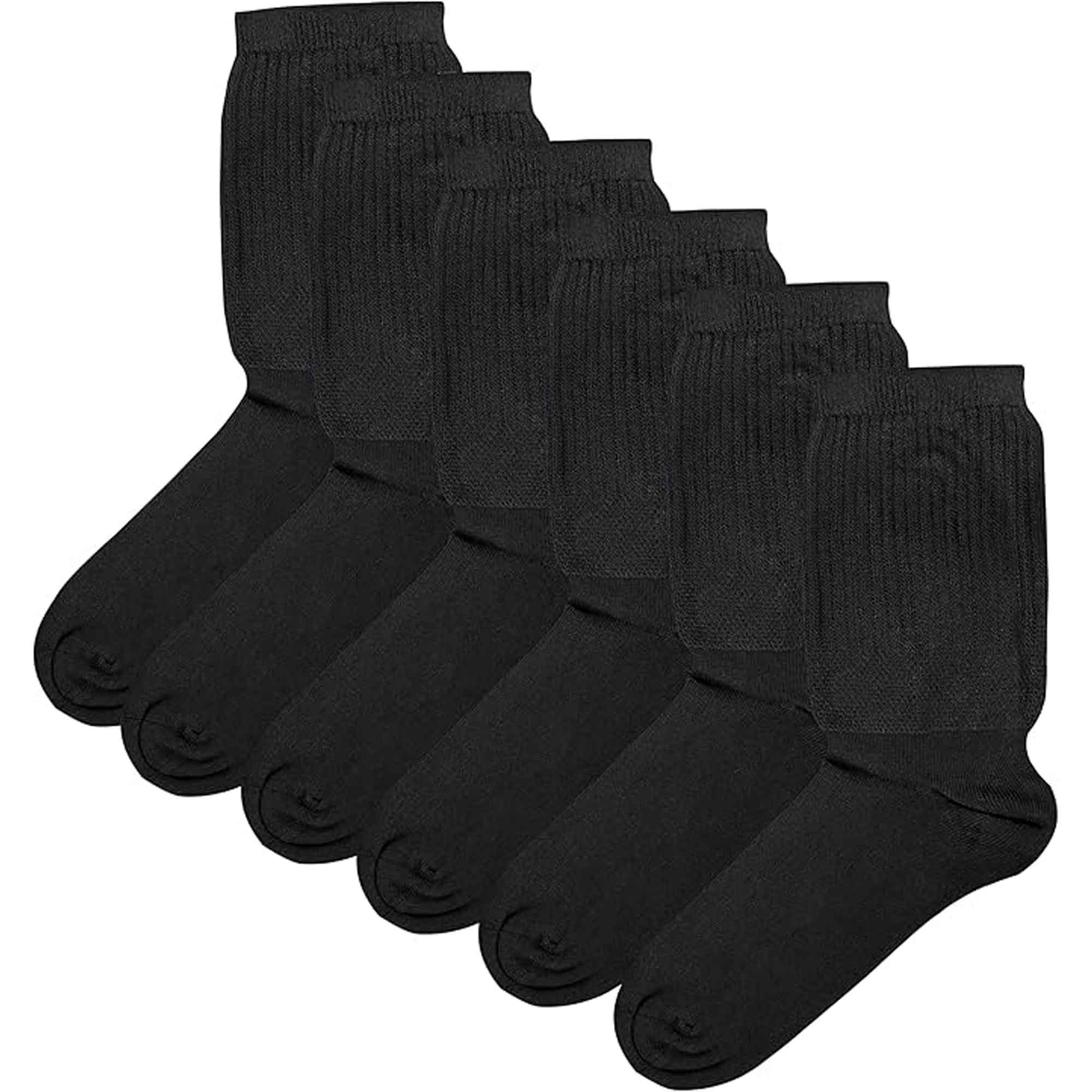 Sock Stack Men's Extra Wide Diabetic Socks Non Elastic Loose Top Moisture-Wicking UK 6-11 - REGN