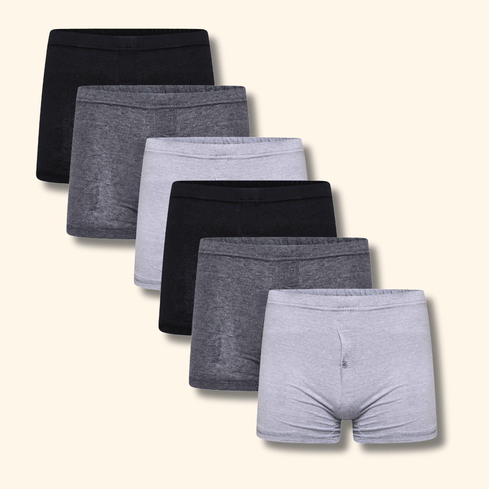Sock Stack Mens Jersey Boxer Shorts Cotton Rich Button Fly Pack Of 6 Everyday Comfort - REGN