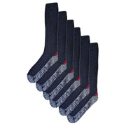Sock Stack Men's Knee-Length Work Boot Socks 6 Pairs UK 6-11 EUR 39-45 Comfort Cuff Breathable Everyday - REGN