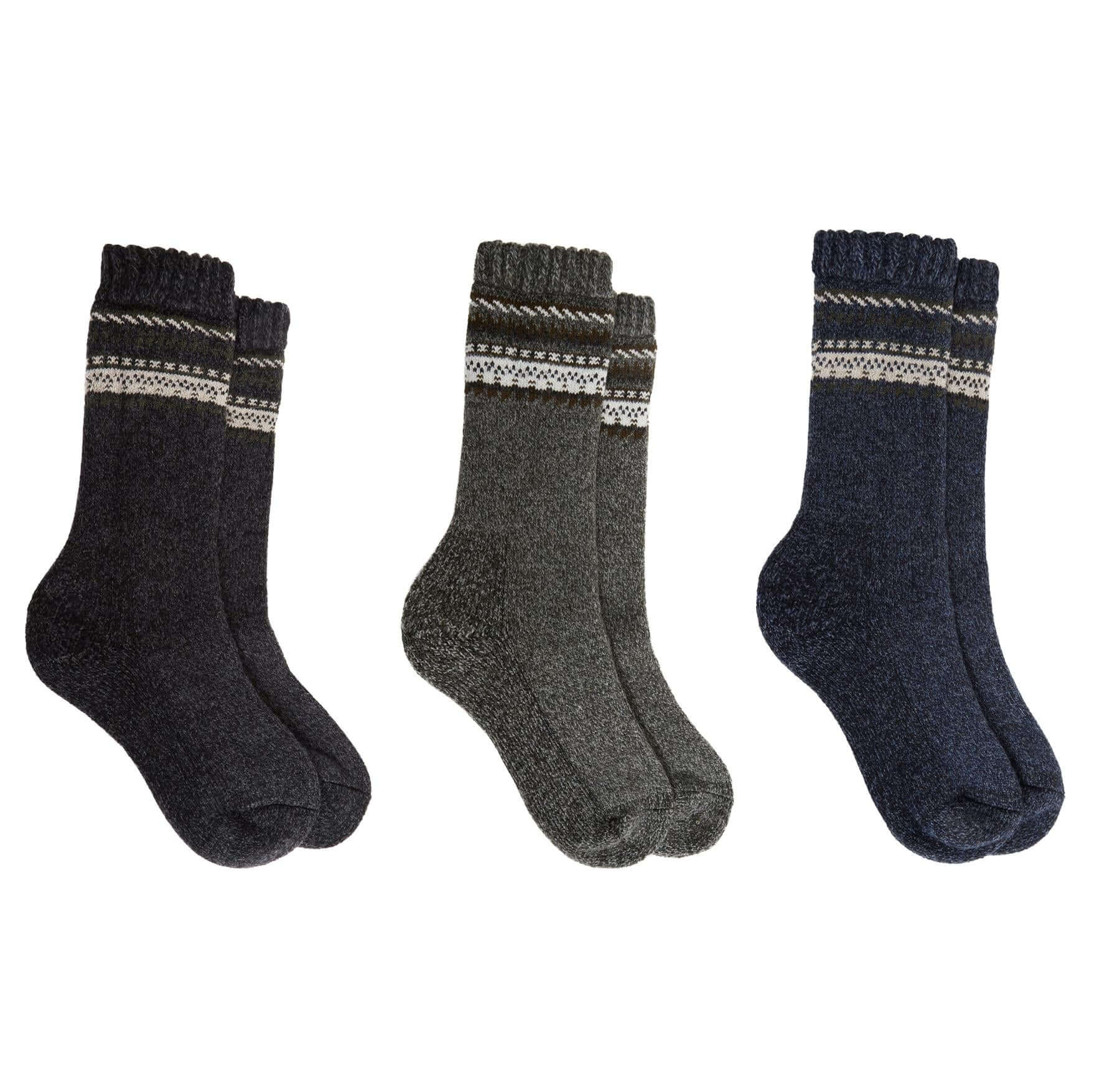 Sock Stack Men's Merino Wool Thermal Hiking Boot Socks 3 Pairs Reinforced Heel And Toe - REGN