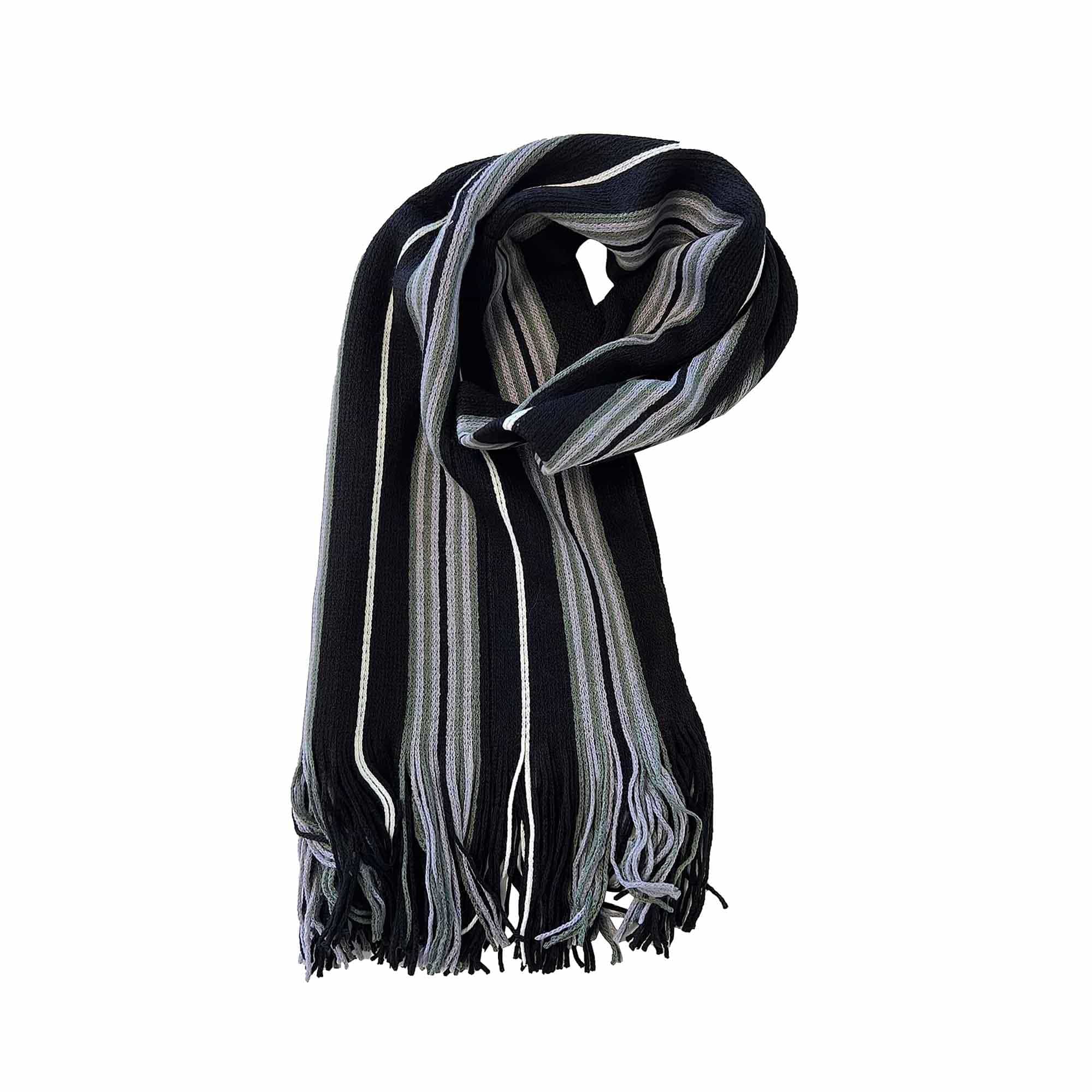 Sock Stack Men's Scarf Long Woven Stripe Design Acrylic Warm Hypoallergenic Winter - REGN