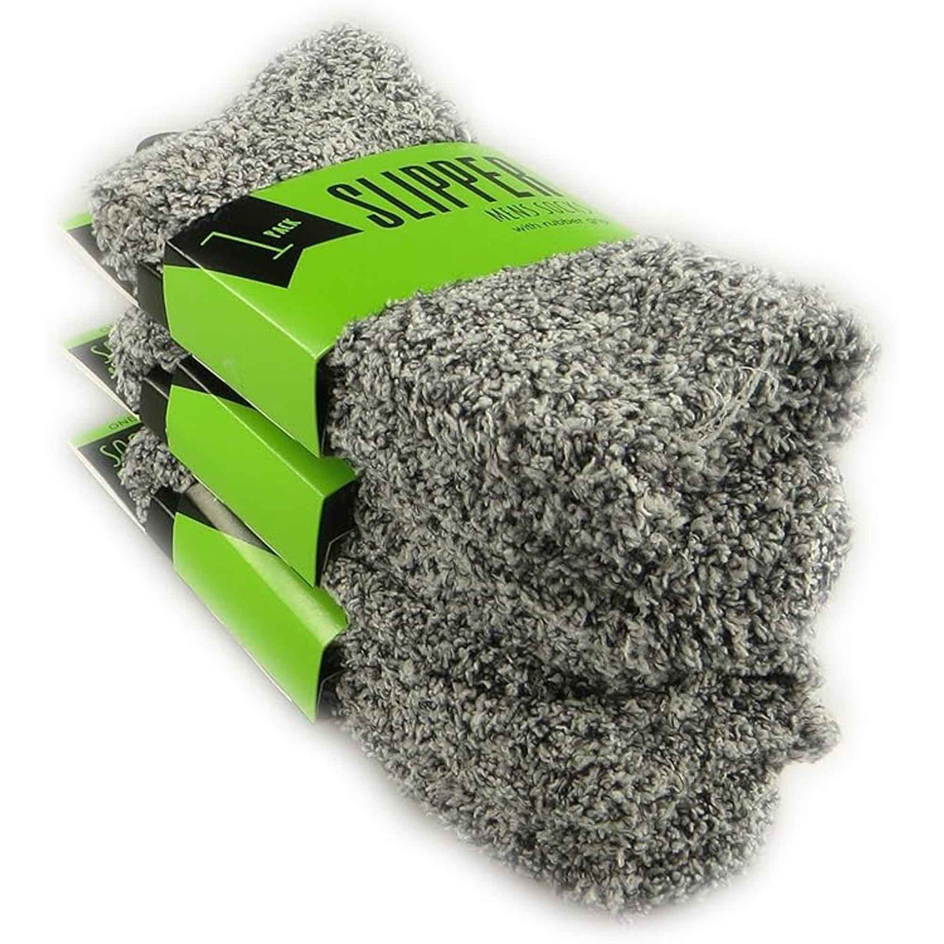 Sock Stack Mens Slipper Socks 3 Pairs Non-Skid Winter Fleece-Lined Gripper Socks Size - REGN