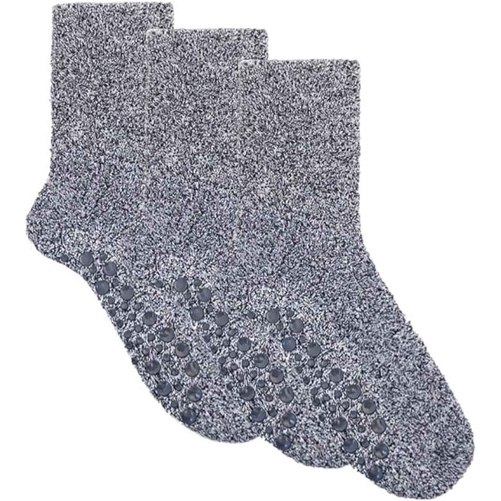 Sock Stack Mens Slipper Socks 3 Pairs Non-Skid Winter Fleece-Lined Gripper Socks Size - REGN