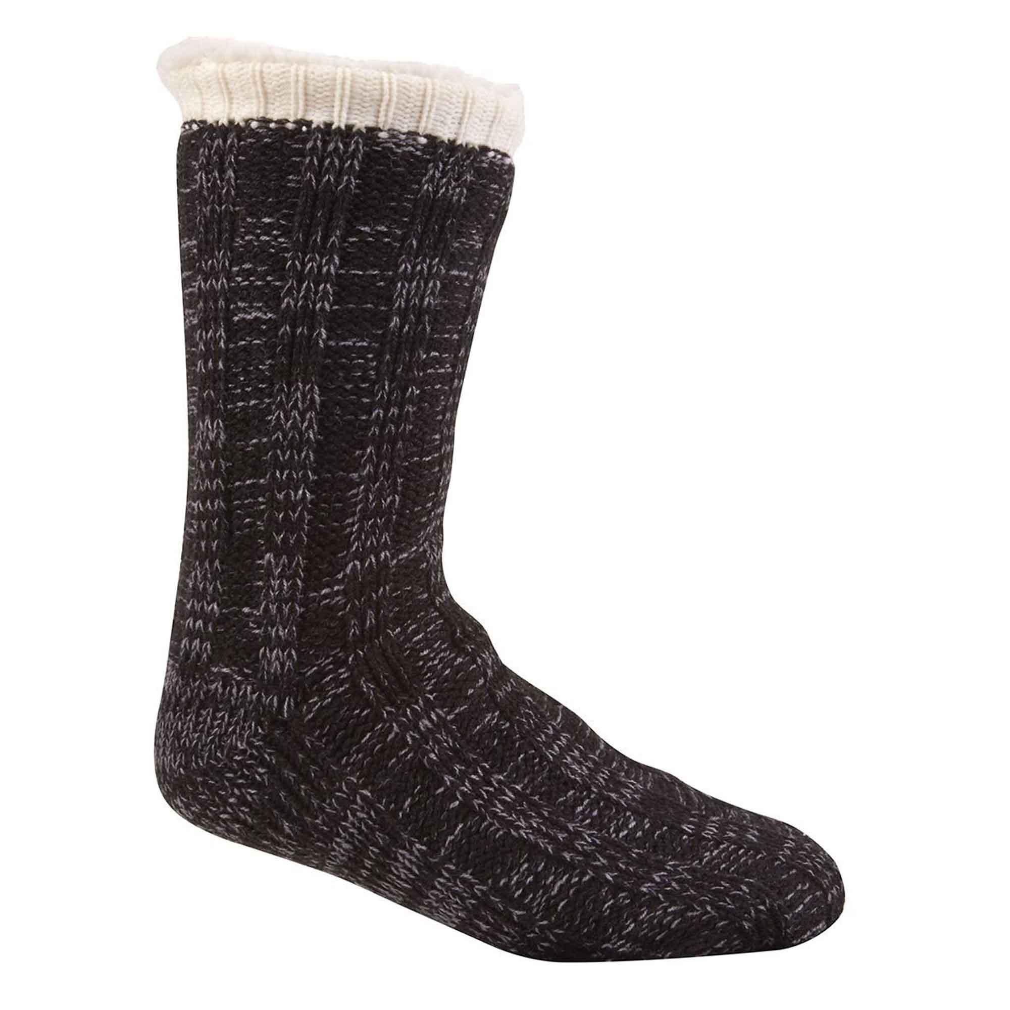 Sock Stack Mens Slipper Socks Non Slip Grips Chunky Winter Lounge Wear Ultra Soft Sherpa - REGN