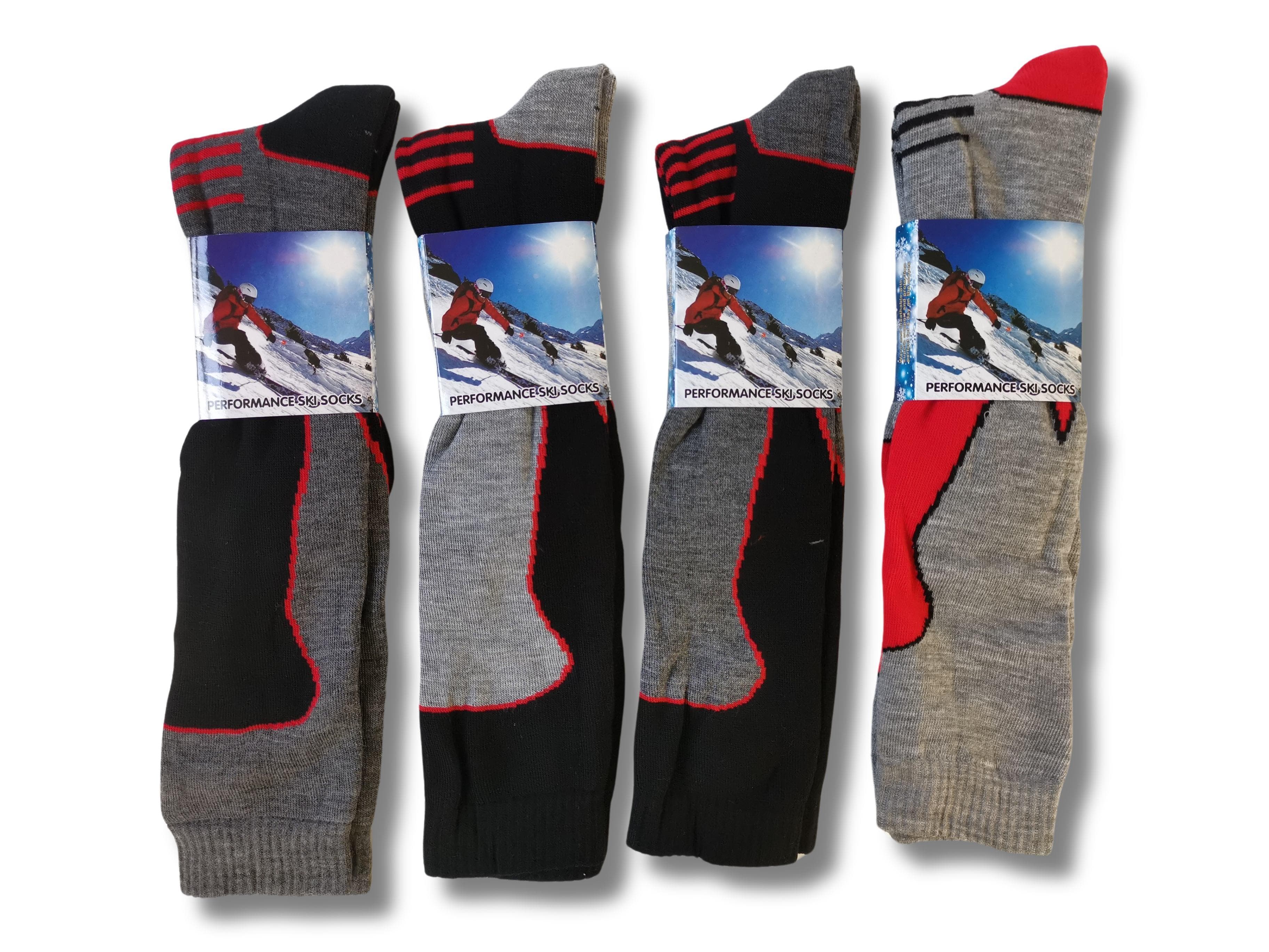 Sock Stack Mens Thermal Ski Snowboard Socks 4 Pack Knee High Insulated Winter Hiking - REGN