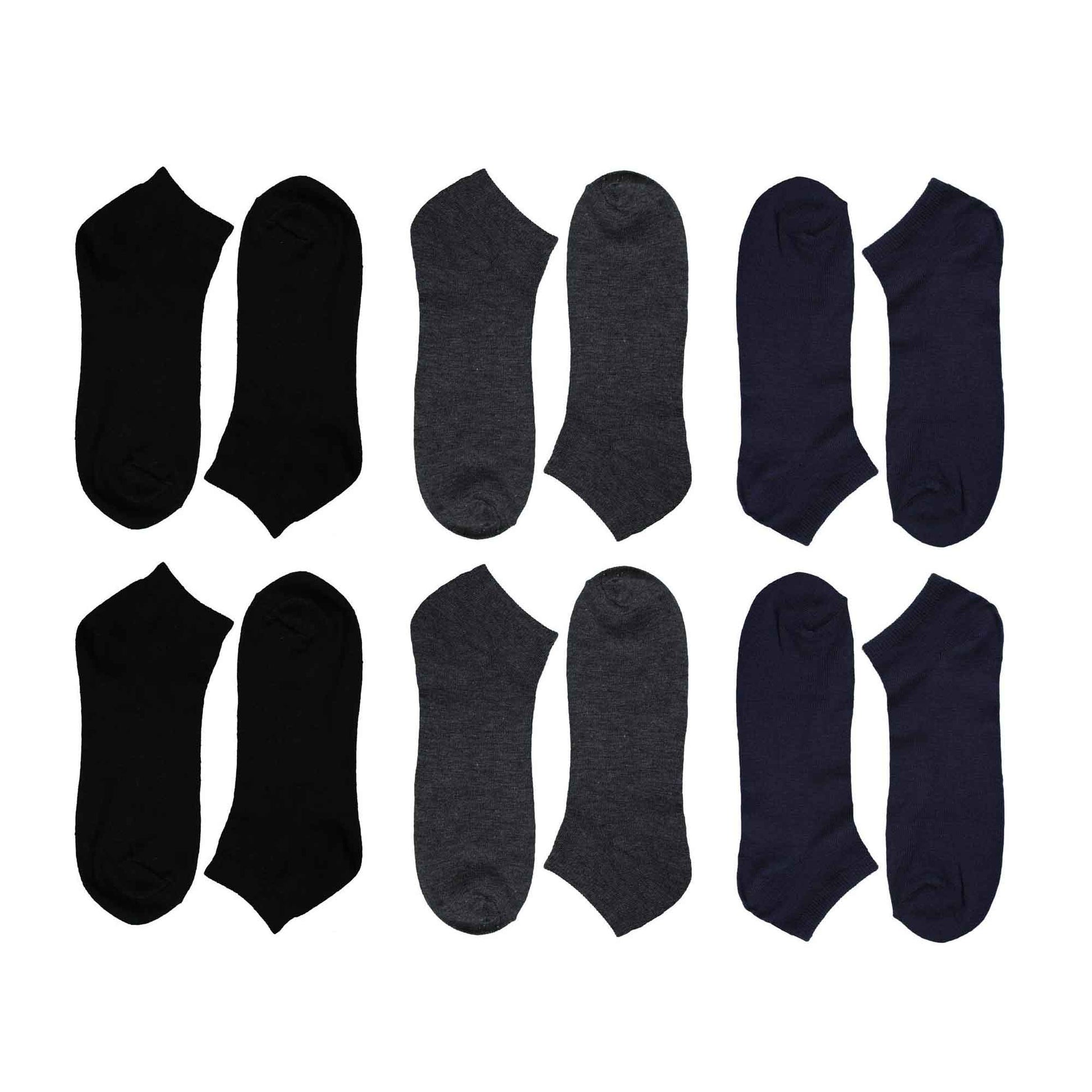 Sock Stack Mens Trainer Socks 12 Pairs Breathable Cotton Blend Arch Support Anti Crimping - REGN