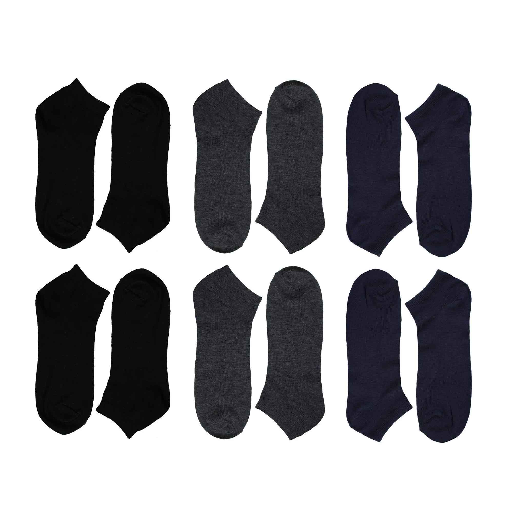 Sock Stack Mens Trainer Socks 12 Pairs Breathable Cotton Blend Arch Support Anti Crimping - REGN