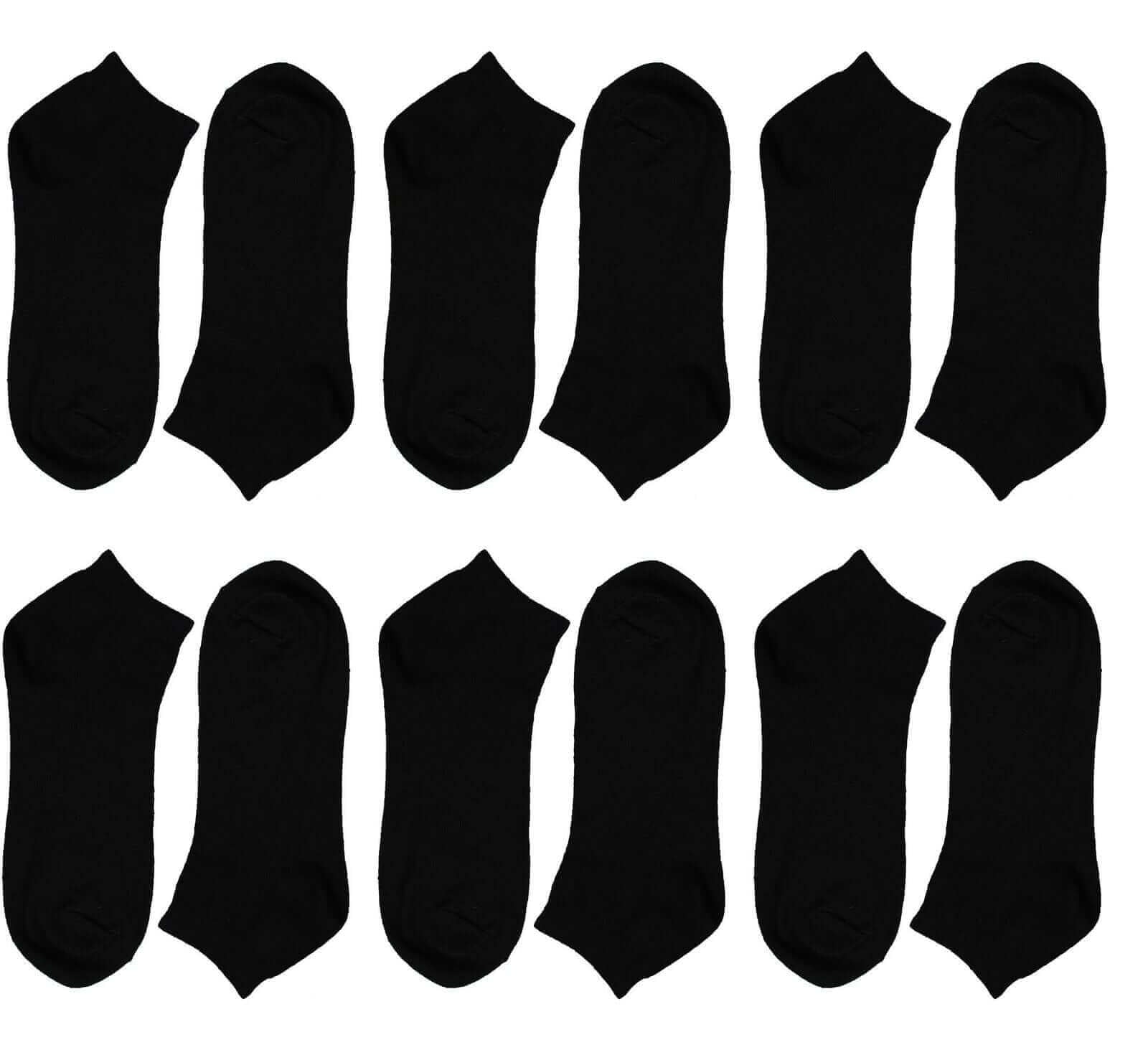 Sock Stack Men's Trainer Socks 6 Pairs Lightweight Cotton Blend Ankle With Arch Support - REGN