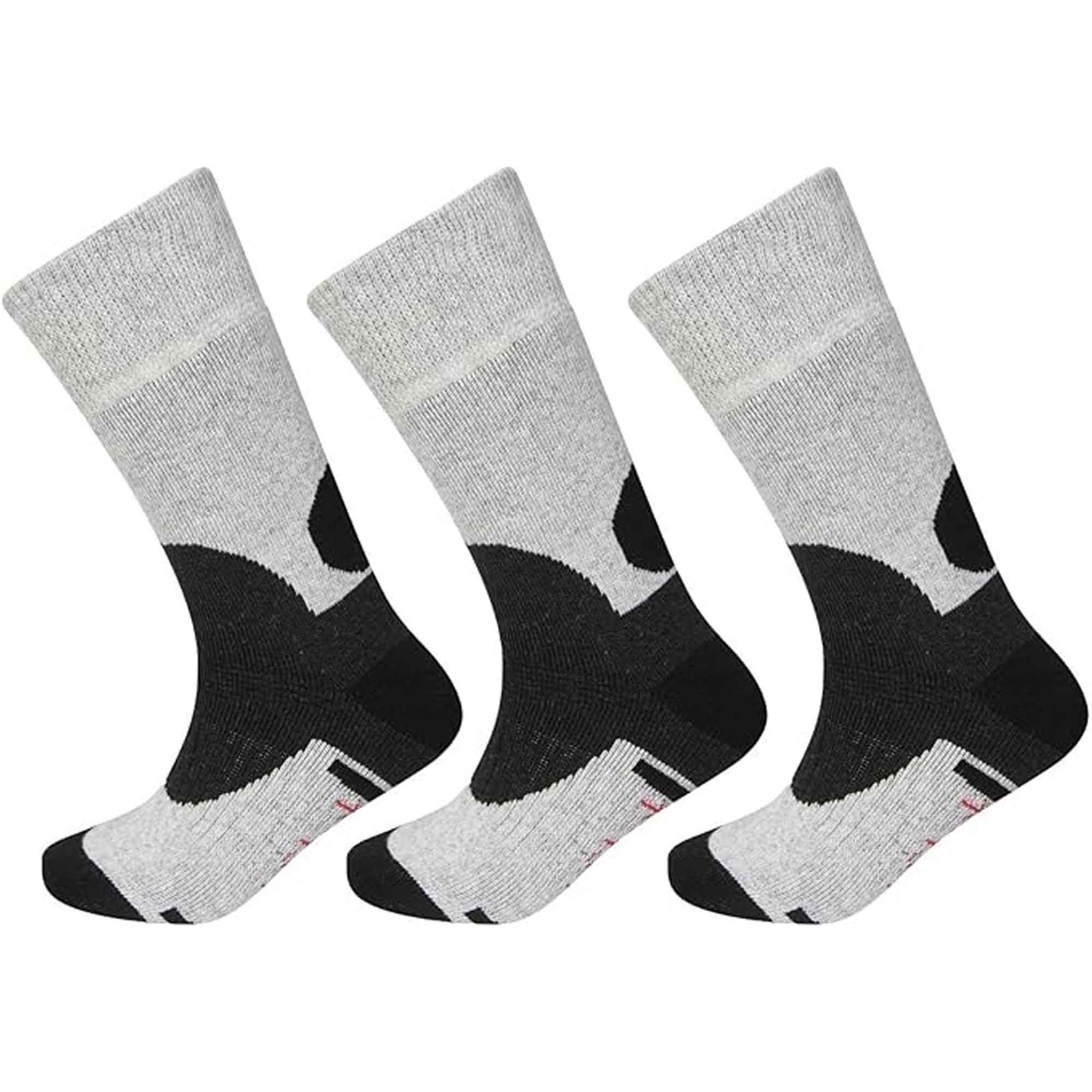 Sock Stack Men's Wool Hiking Socks 3 Pack Reinforced Heel Toe Cushioned Arch Support - REGN