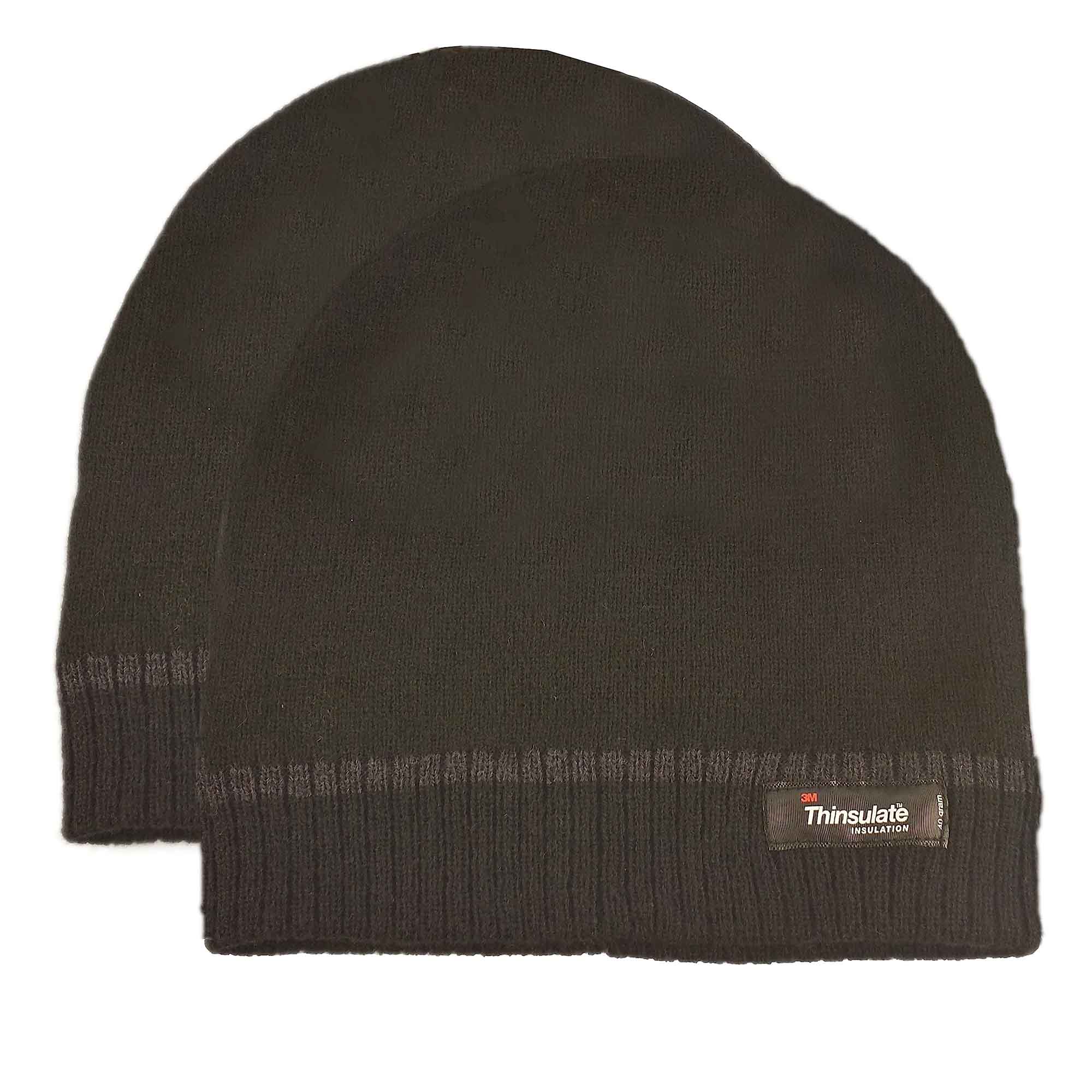Sock Stack Pack Of 2 Striped Fleece Beanie Hats With 3M Thinsulate Insulation Quick Dry - REGN