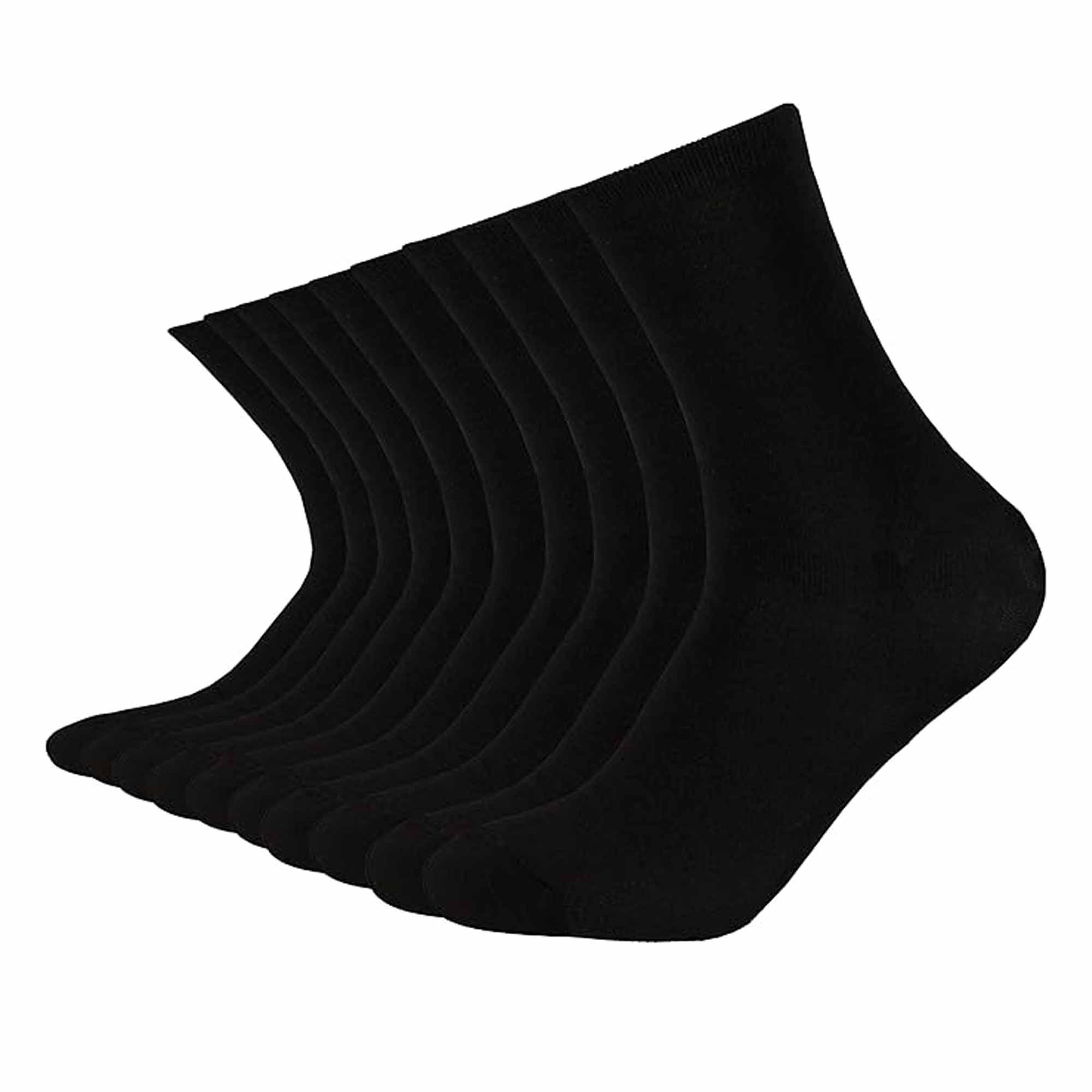 Sock Stack Women's Ankle Socks Black 10 Pairs Modal Cotton Breathable Moisture Wicking - REGN
