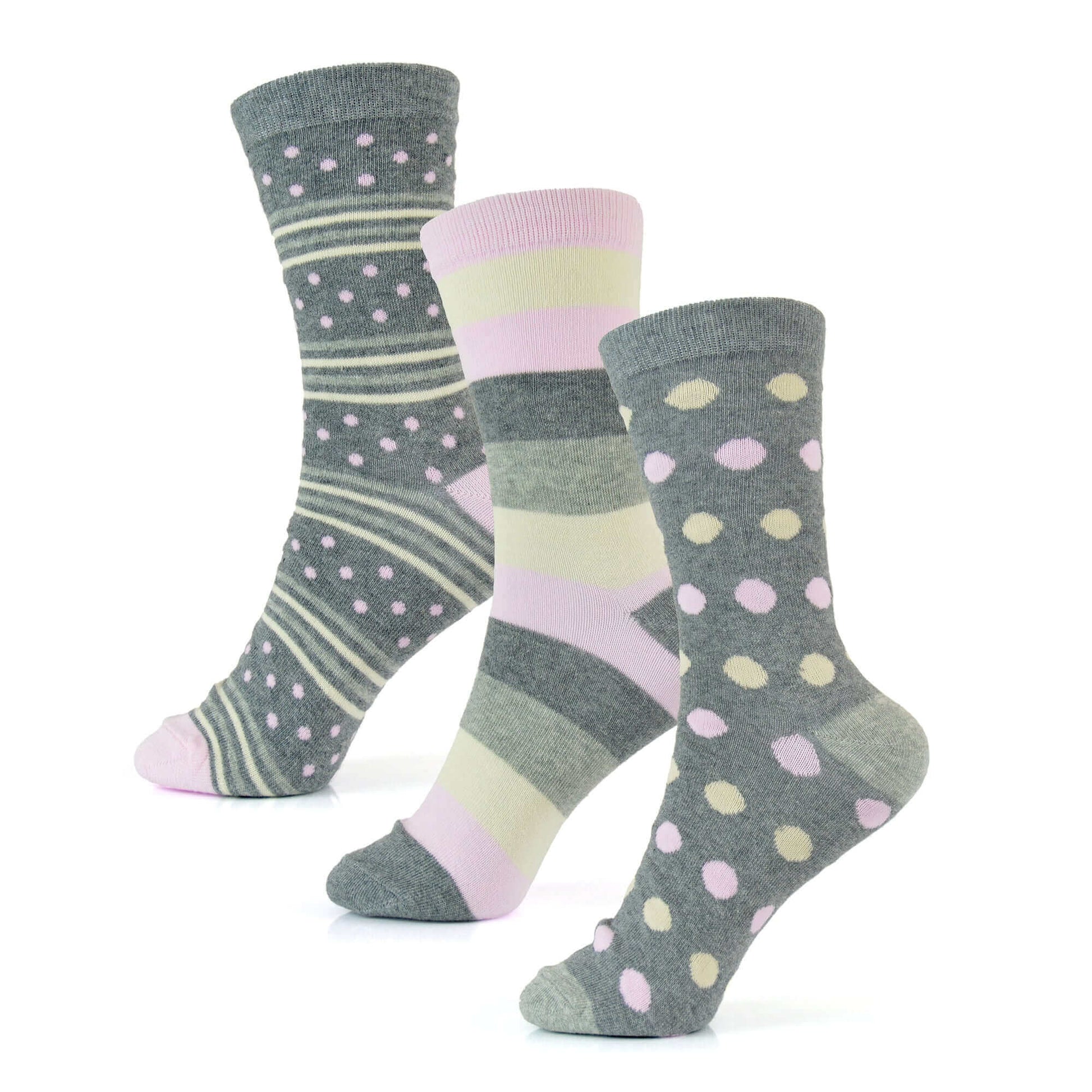 Sock Stack Womens Cotton Rich Socks 6 Pairs UK Size 4-7 Breathable Durable Reinforced Heel Toe Multipack Value - REGN