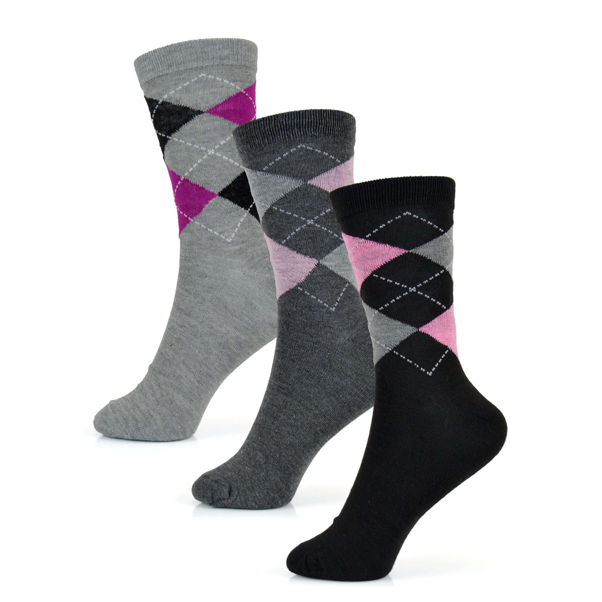 Sock Stack Womens Cotton Rich Socks 6 Pairs UK Size 4-7 Breathable Durable Reinforced Heel Toe Multipack Value - REGN