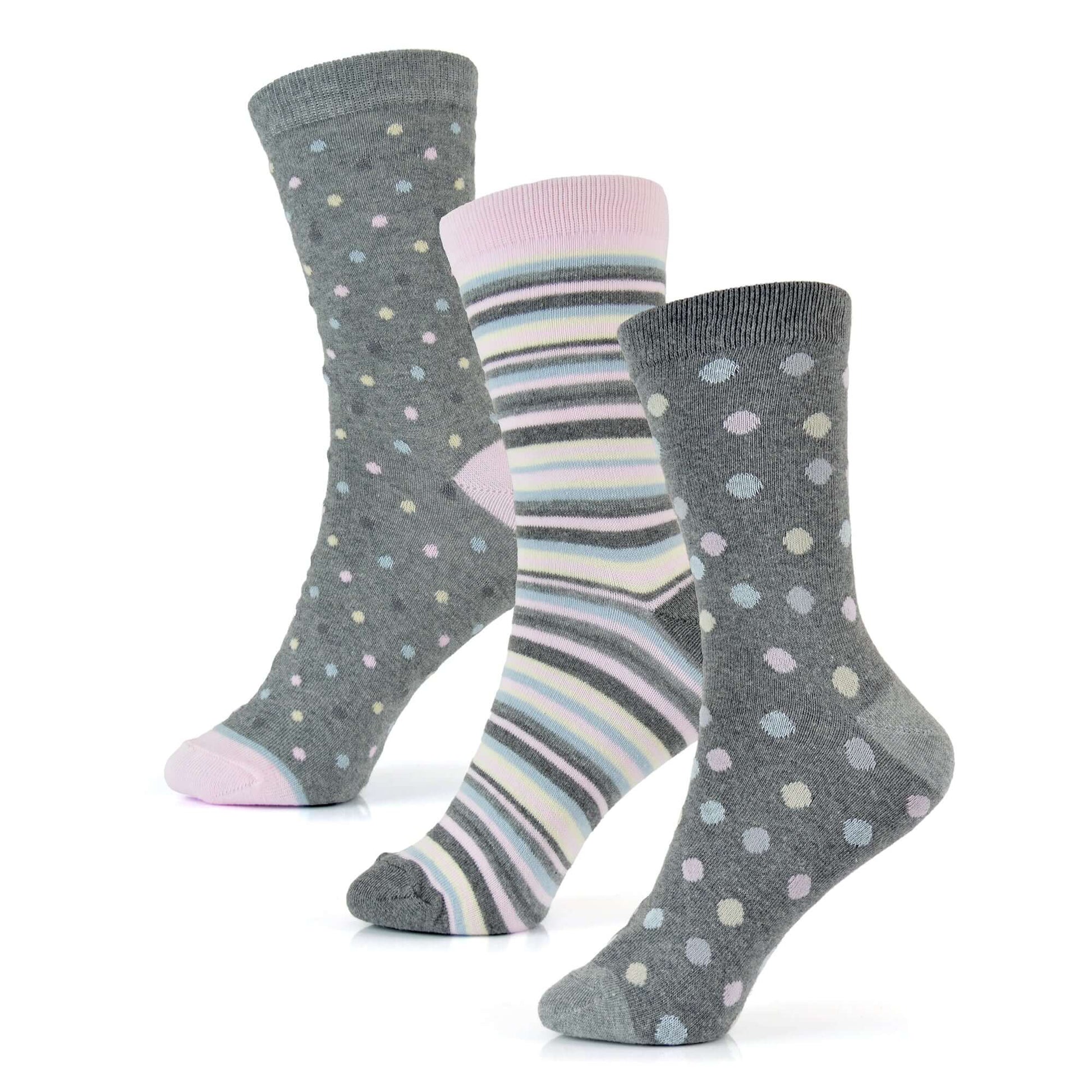 Sock Stack Womens Cotton Rich Socks 6 Pairs UK Size 4-7 Breathable Durable Reinforced Heel Toe Multipack Value - REGN