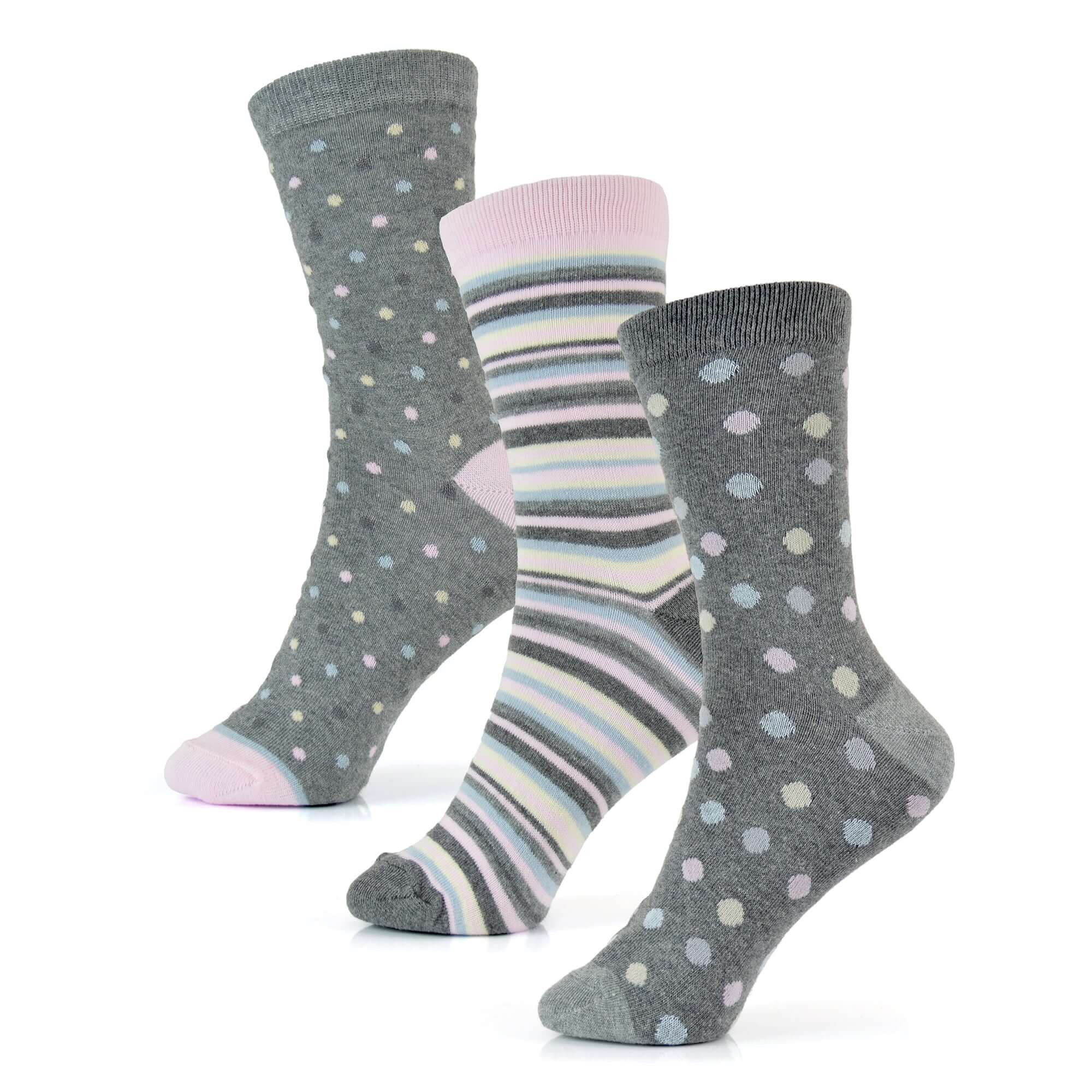Sock Stack Womens Cotton Rich Socks 6 Pairs UK Size 4-7 Breathable Durable Reinforced Heel Toe Multipack Value - REGN
