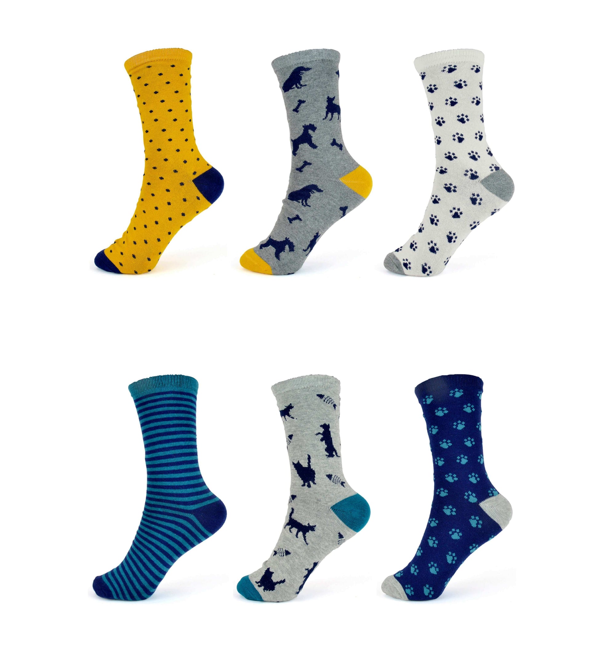 Sock Stack Womens Cotton Rich Socks 6 Pairs UK Size 4-7 Breathable Durable Reinforced Heel Toe Multipack Value - REGN
