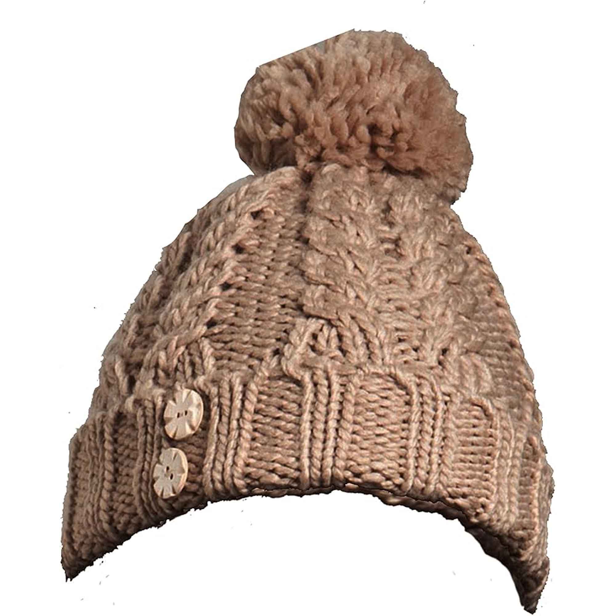 Sock Stack Women's Hand-Knitted Winter Hat Scarf And Hand Warmer Set With Inga Button - REGN