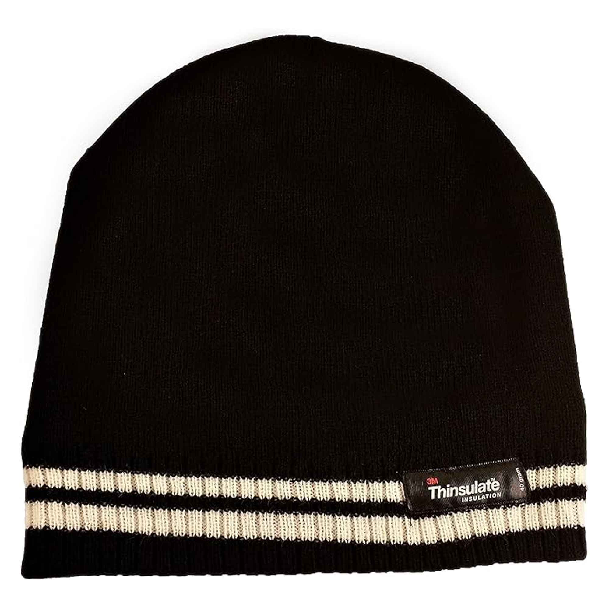 Sock Stack Womens Thermal Beanie Hat With 3M Thinsulate Insulation Stripe Design Acrylic Winter Warm Brushed Base Layer - REGN