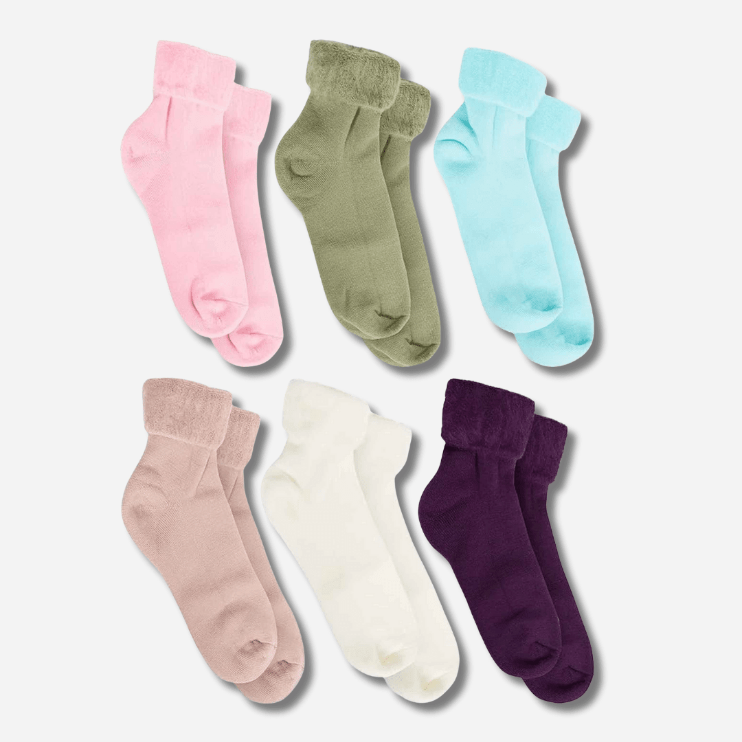 Sock Stack Women's Thermal Bed Socks 3 Pairs Slipper Socks UK Size 4-7 Super Soft - REGN
