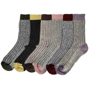 Sock Stack Womens Thick Wool Hiking Socks 6 Pairs Cushioned Reinforced Heel Toe UK 4-7 - REGN
