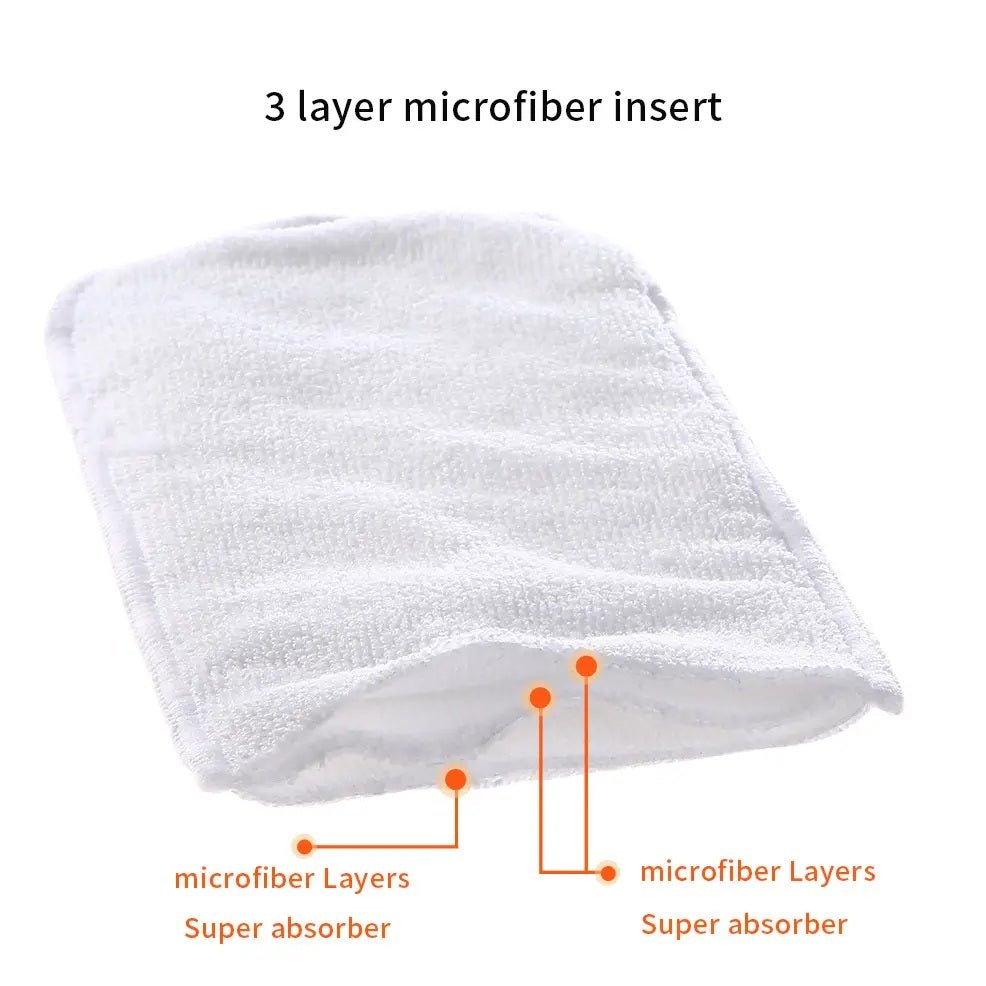Soft & Absorbent Microfiber Cloth Nappy Insert – 3 - Layer Stay - Dry Pad - REGN