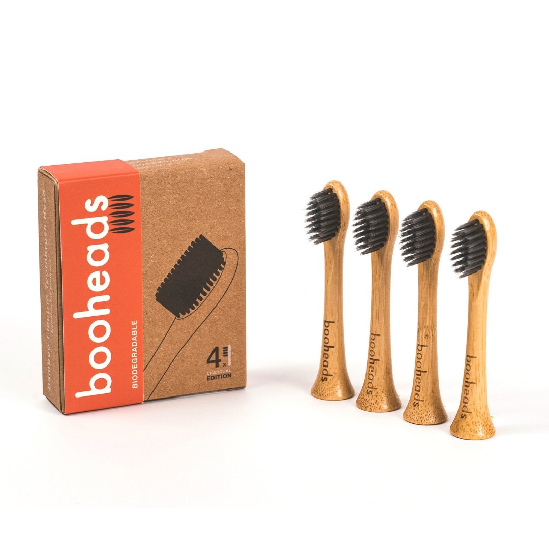 Soniboo - Charcoal Bamboo Electric Toothbrush Heads Compatible with Sonicare* | Whitening Clean 4PK - REGN