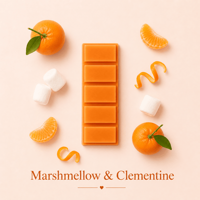 Marshmellow & Clementine wax melt snap bar