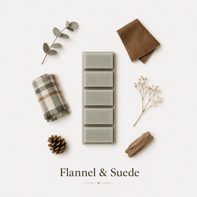 Flannel & Suede wax melt snap bar