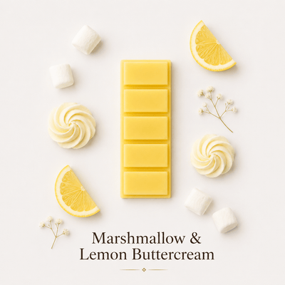 Marshmallow & Lemon Buttercream wax melt snap bar