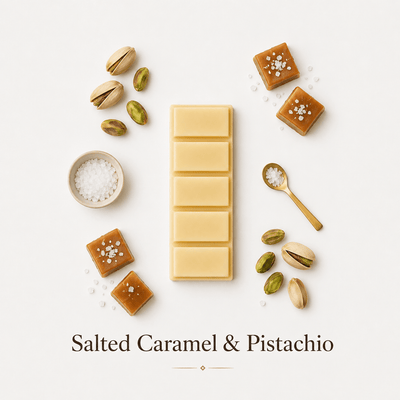 Salted Caramel & Pistachio wax melt snap bar