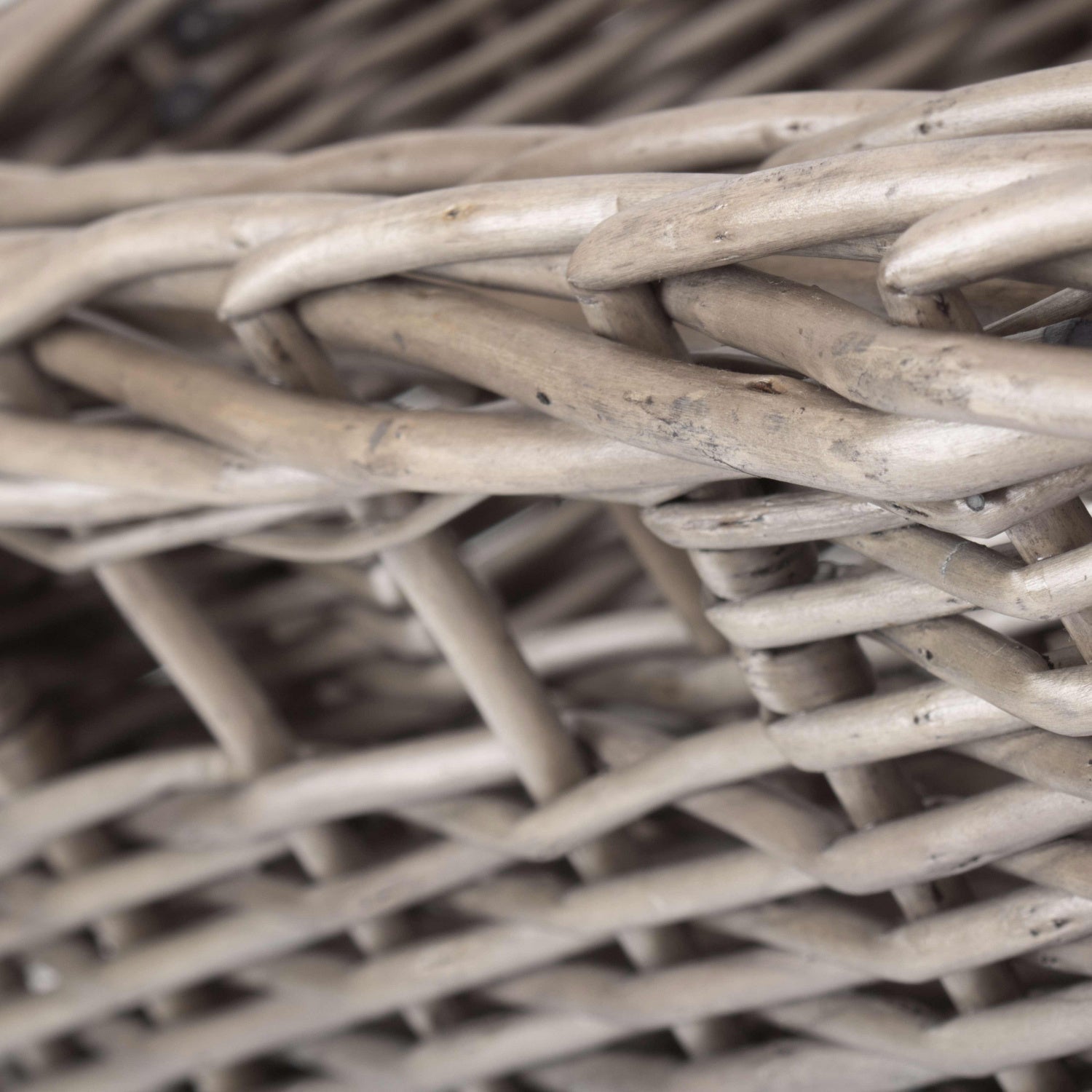 Square Antique Wash Willow Storage Basket Set 2 - REGN