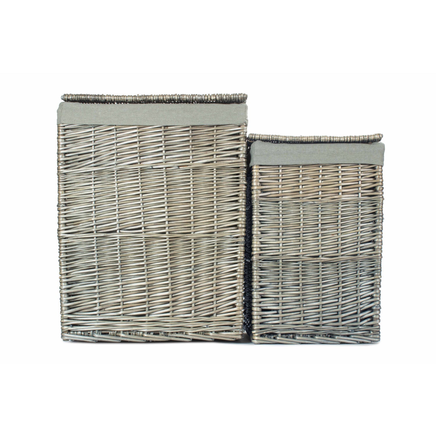 Square Laundry Basket with Grey Sage Lining Set 2 - REGN