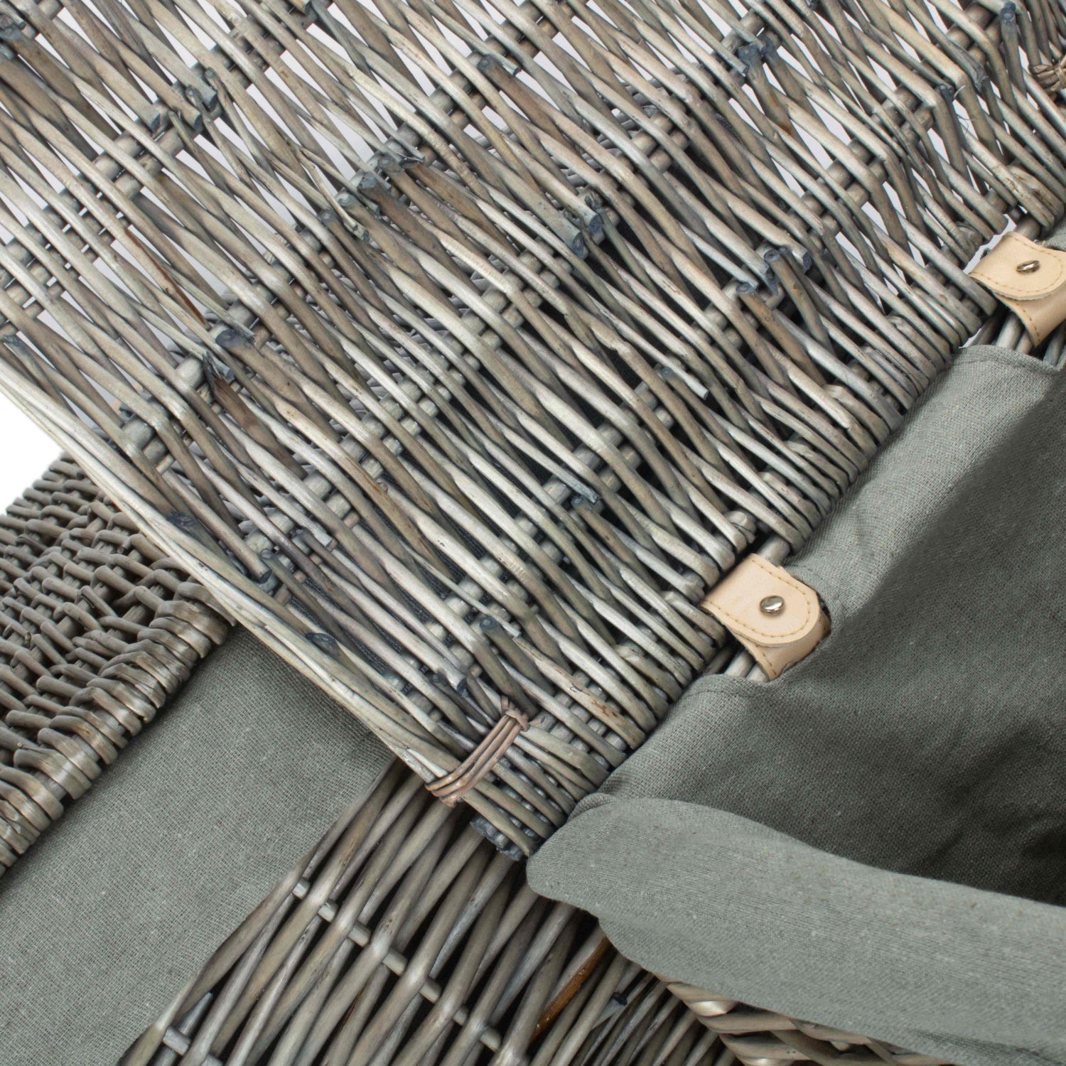 Square Laundry Basket with Grey Sage Lining Set 2 - REGN