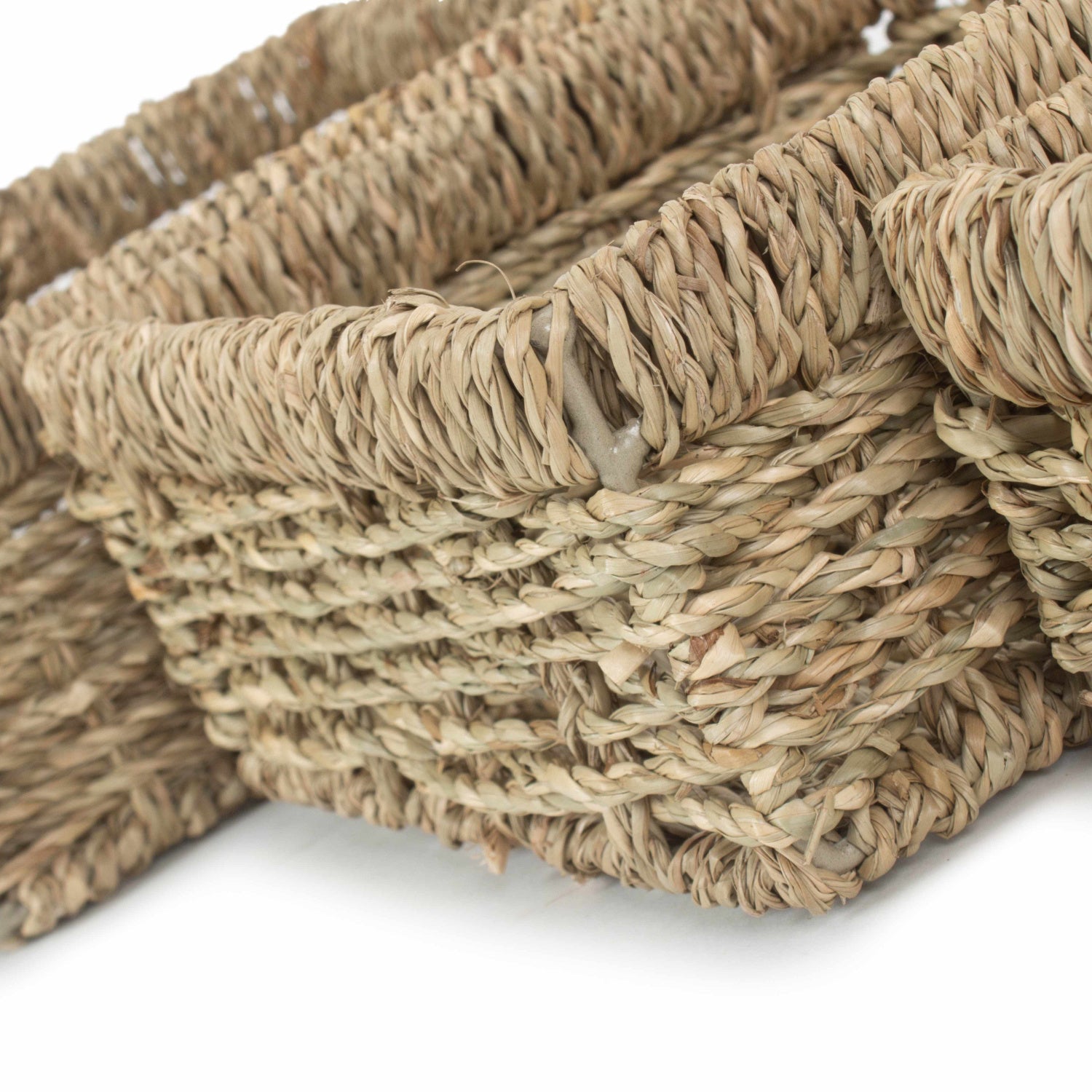 Square Seagrass Tray Baskets Set 3 - REGN