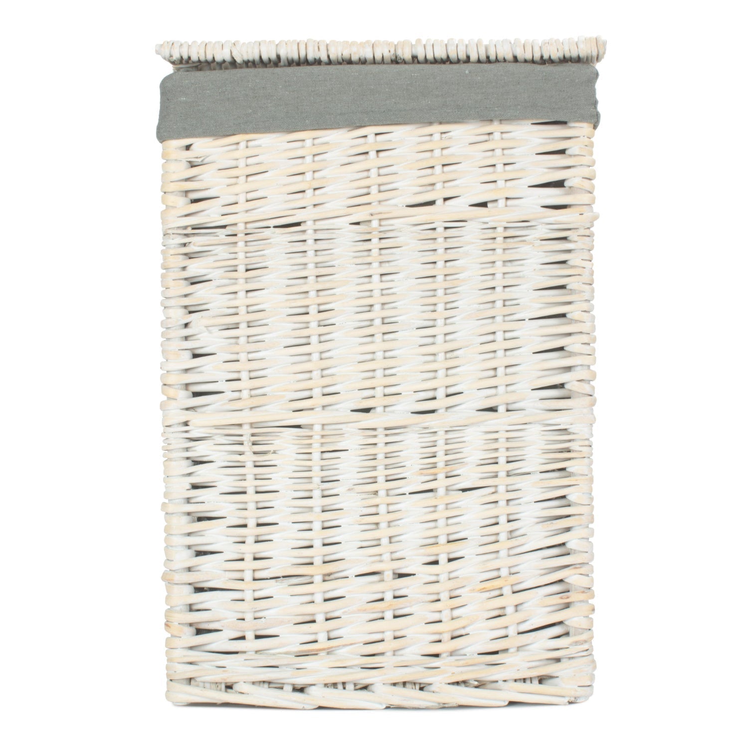 Square White Wash Laundry Hamper with Grey Sage Lining - Small - REGN