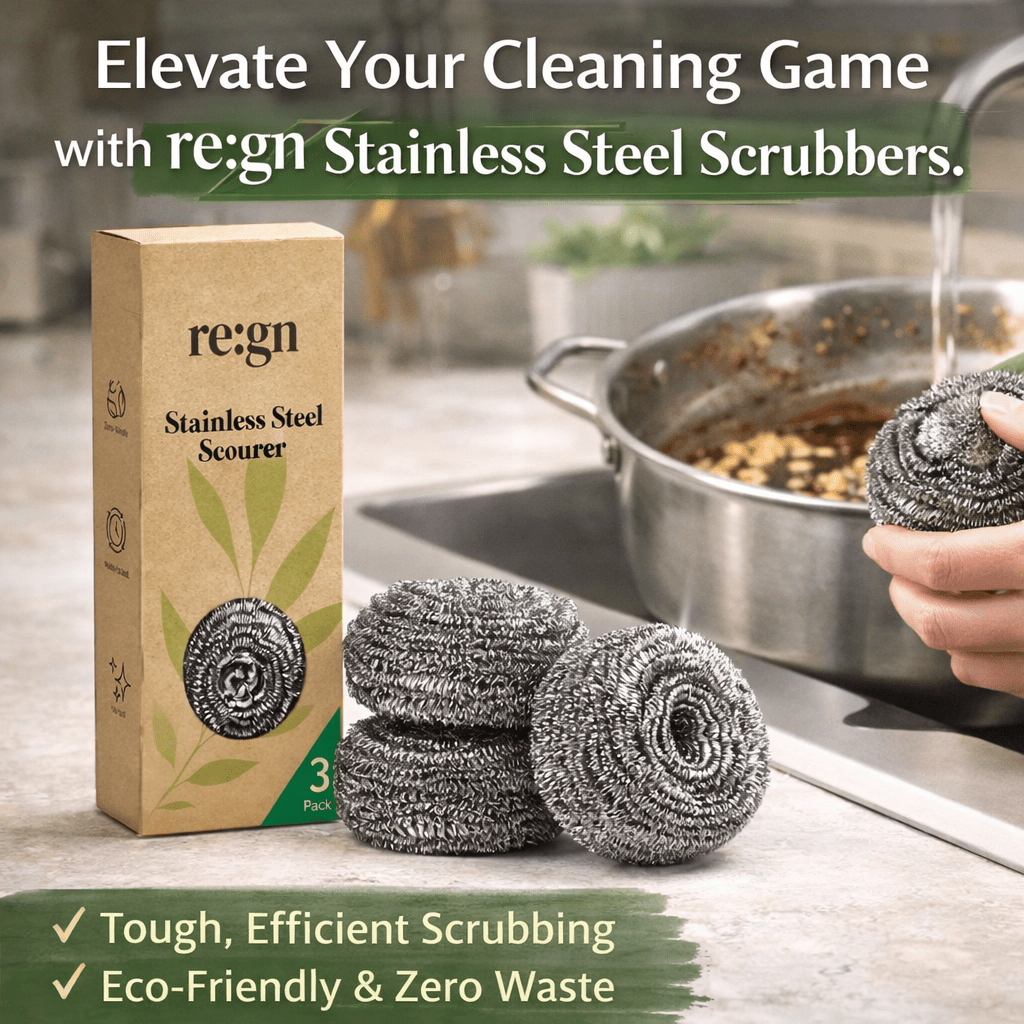 Stainless Steel Scourers - 3 Pack - REGN