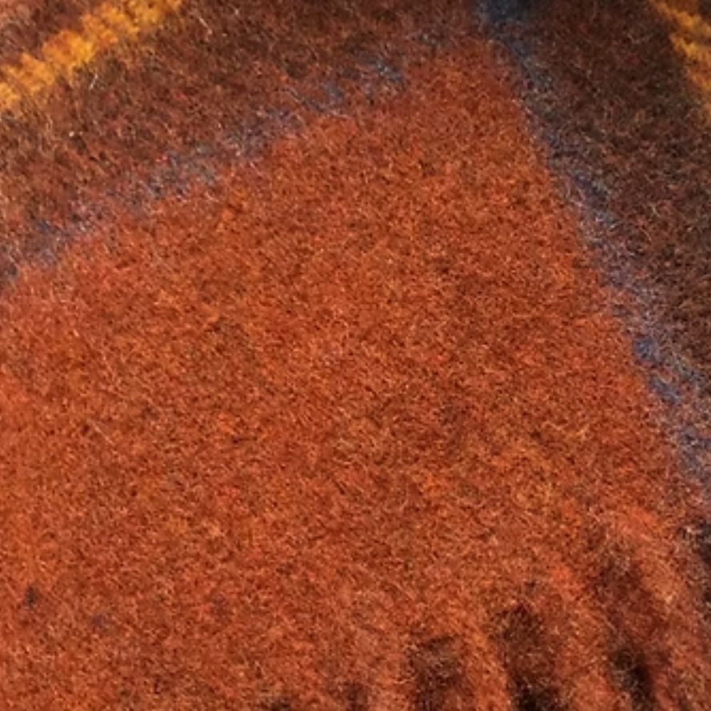 Stewart Royal Antique Recycled Wool Blanket in Soft Tartan Check - REGN