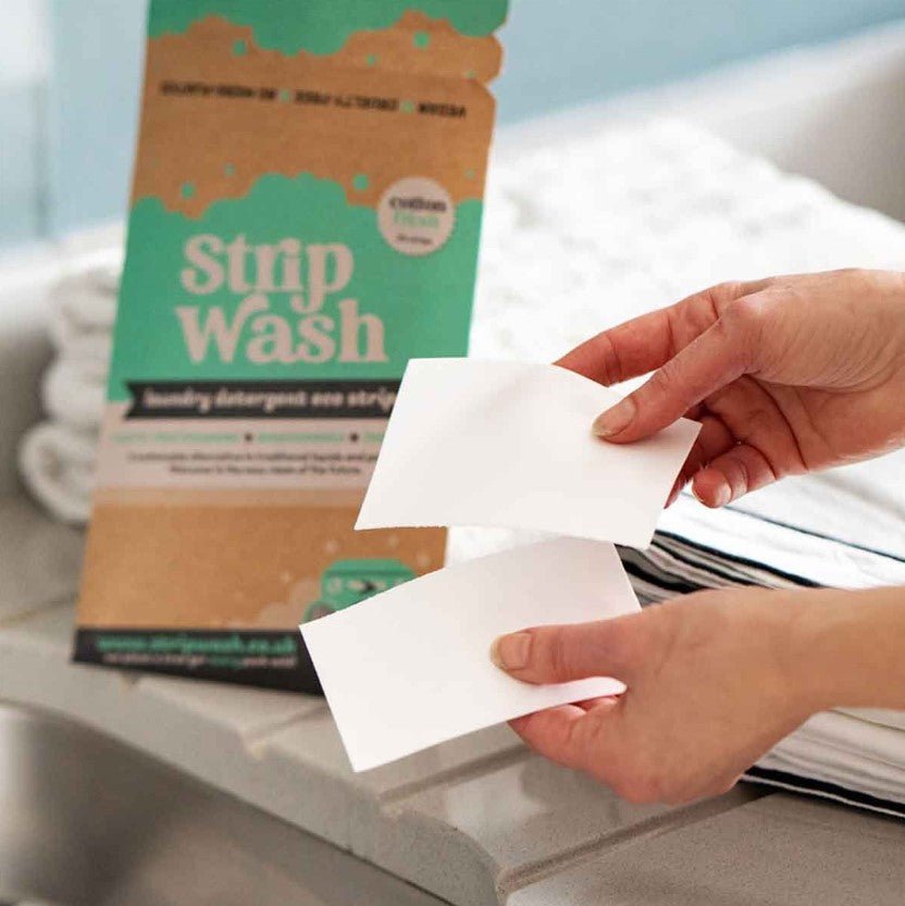 StripWash Laundry Detergent Sheets Cotton Fresh - Plastic Free Eco No Mess Laundry Sheets, 24 Pack - REGN