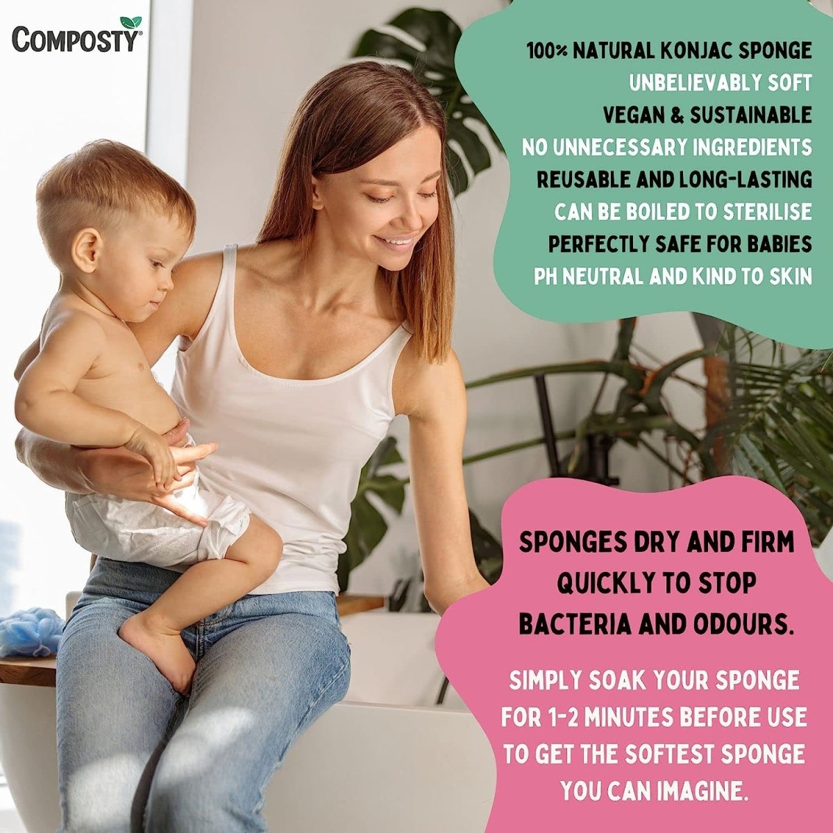 Super-Soft Baby Bath Sponges – 3 Pack - REGN