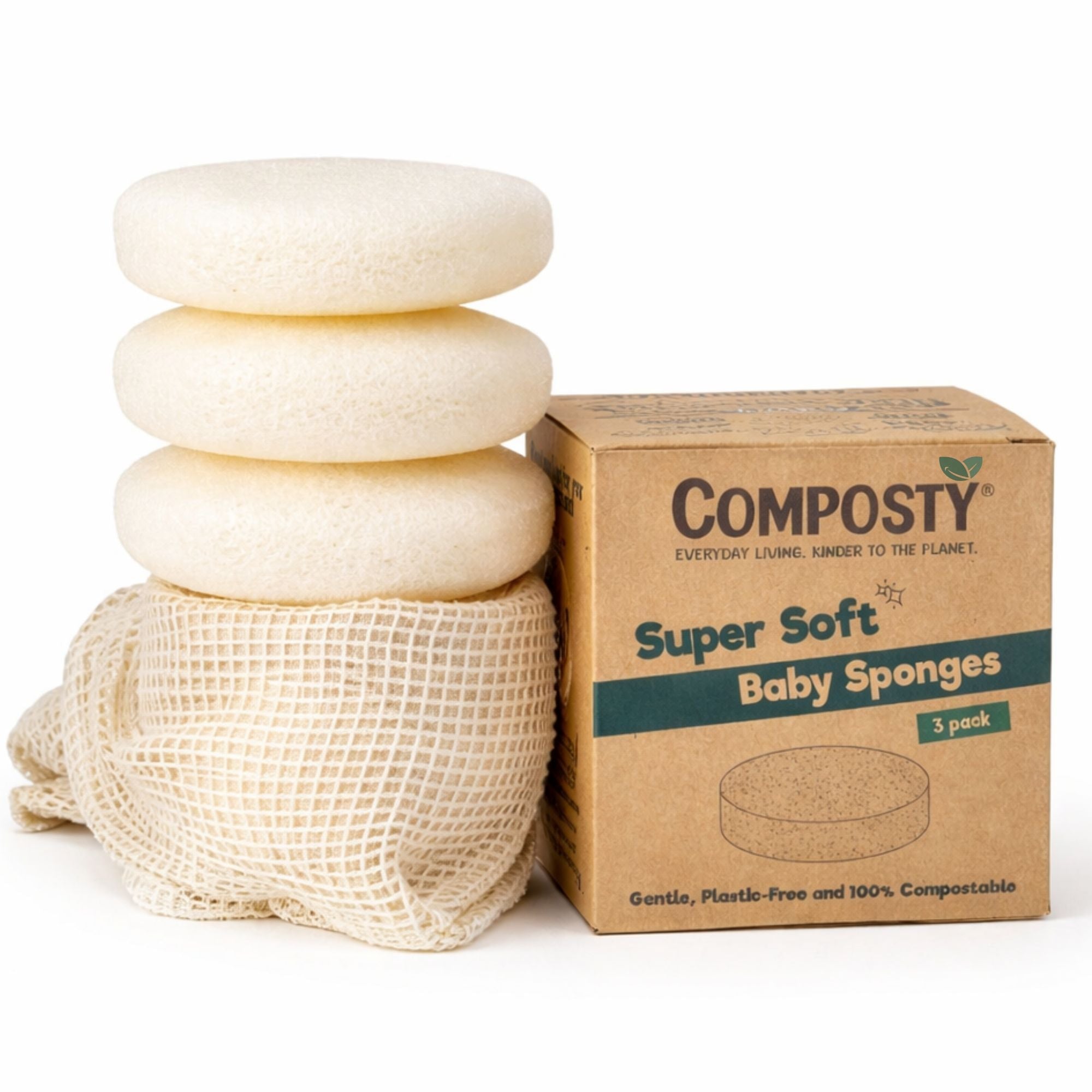 Super-Soft Baby Bath Sponges – 3 Pack - REGN