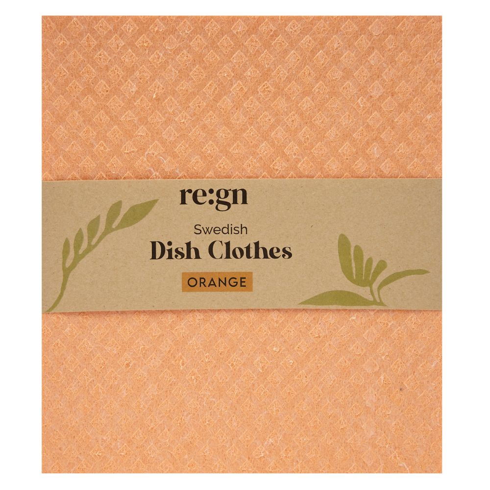 Swedish Eco Durable Dish Cloths, Vegan Biodegradable Kitchen Cloths 4 Pack - REGN