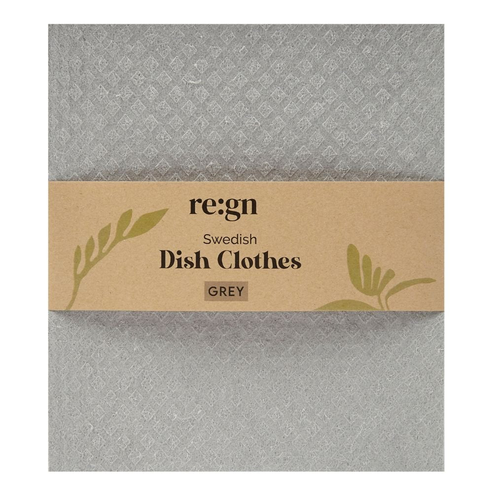 Swedish Eco Durable Dish Cloths, Vegan Biodegradable Kitchen Cloths 4 Pack - REGN