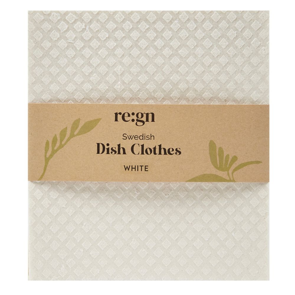 Swedish Eco Durable Dish Cloths, Vegan Biodegradable Kitchen Cloths 4 Pack - REGN